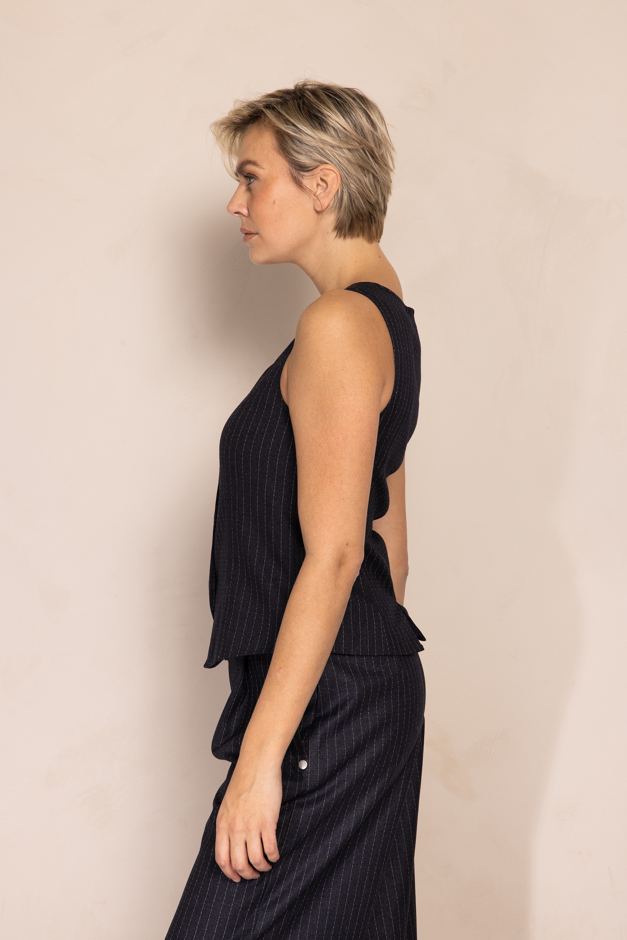 Zhrill Anzugweste »ZHDIOSA« im Nadelstreifen-Design und mit 3-Knopf-Verschluss