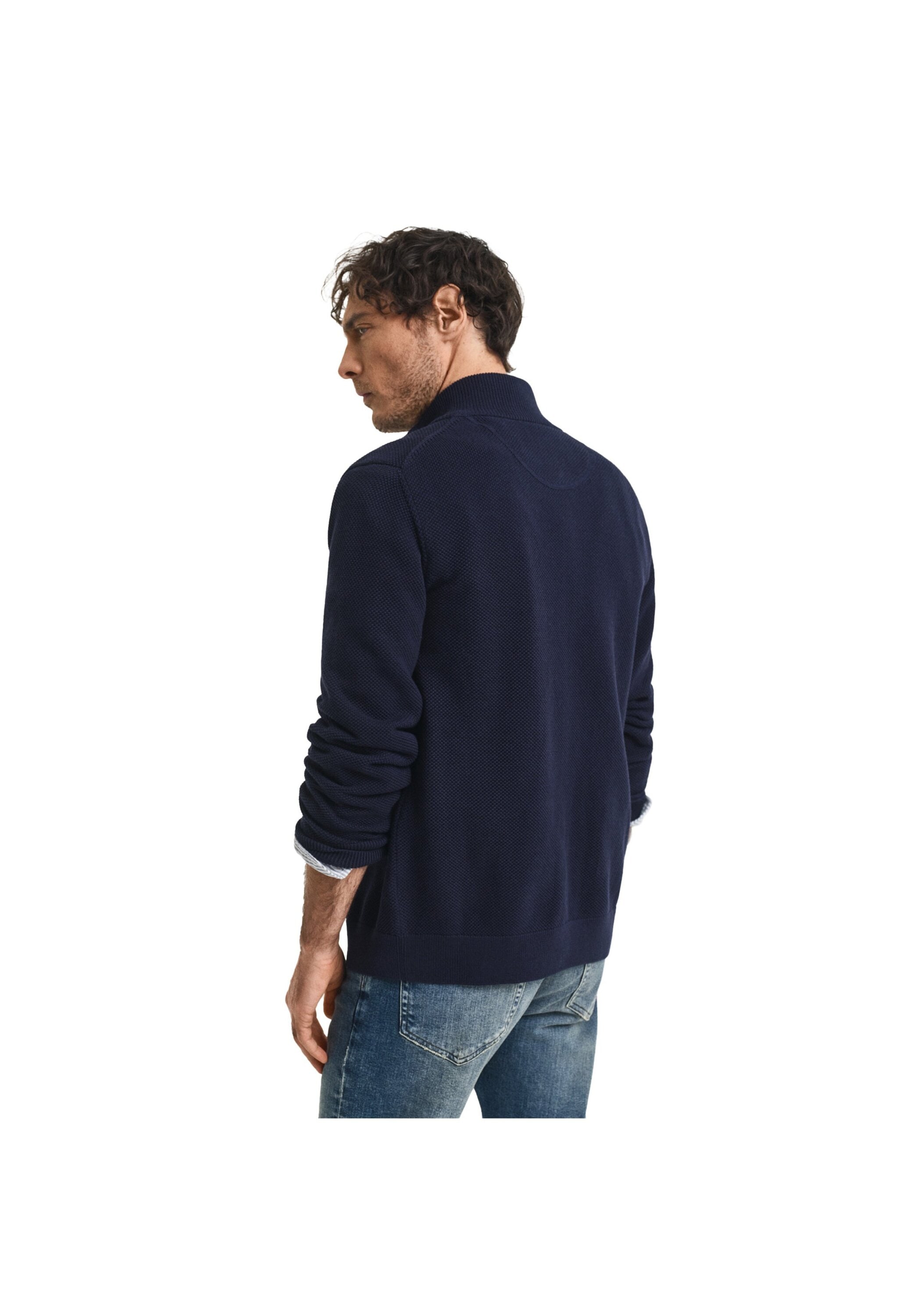Gant Sweatshirt »Strickjacke COTTON PIQUE HALF ZIP CARDIGAN«