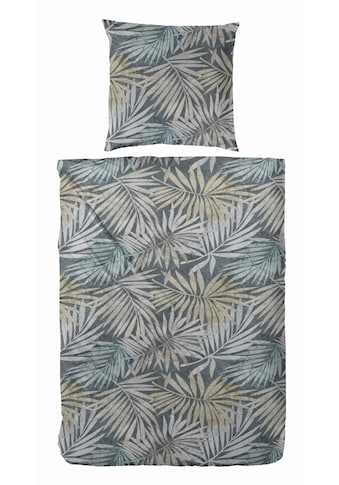 Bettwäsche »Mako-Satin Bettwäsche Palmeral«, (1 tlg.), mit beruhigenden Palmenblättern