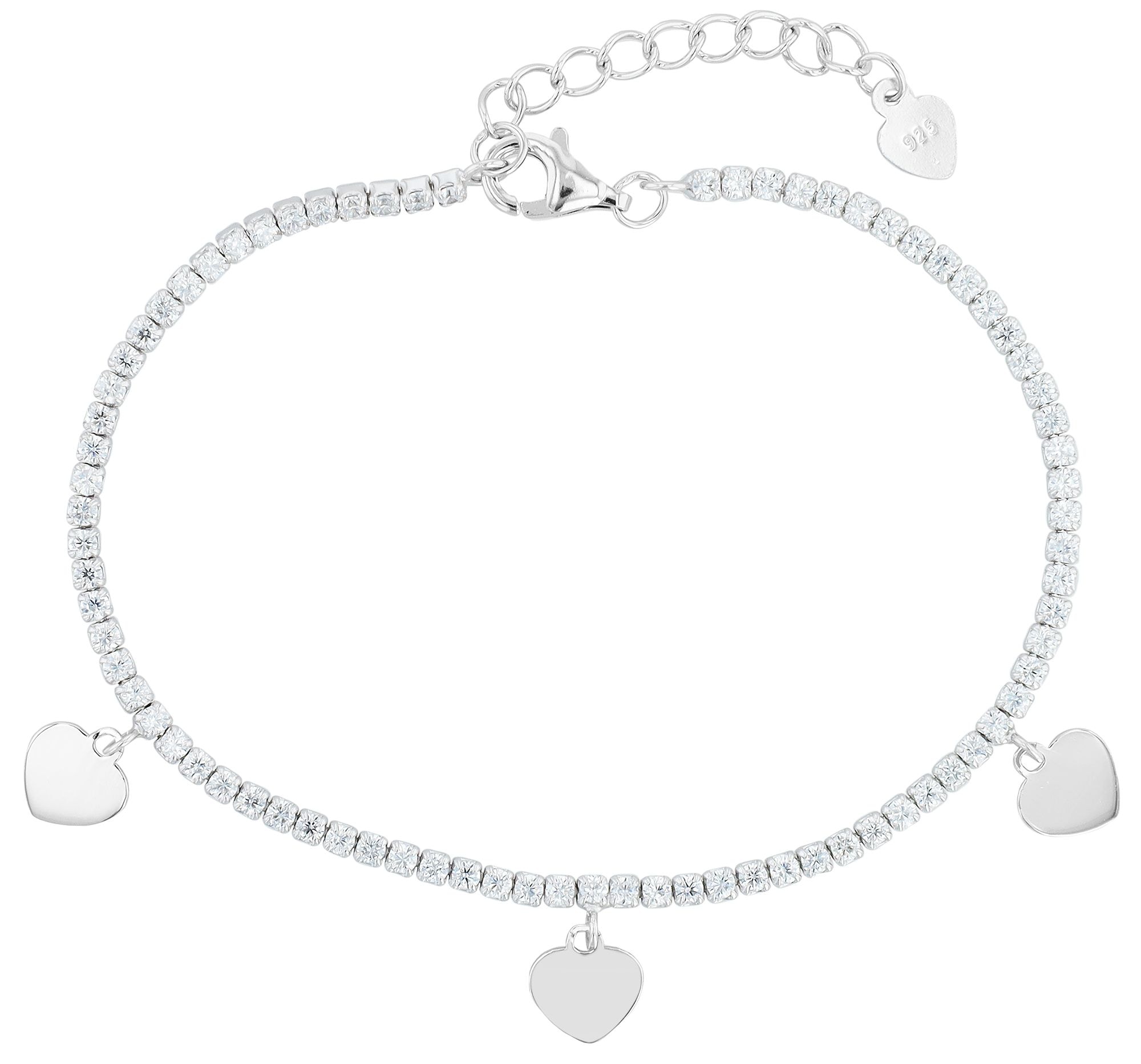 Adelia´s Kettenanhänger »Damen Anhänger ¿ Herzanhänger aus 925 Silber mit Zirkonia«