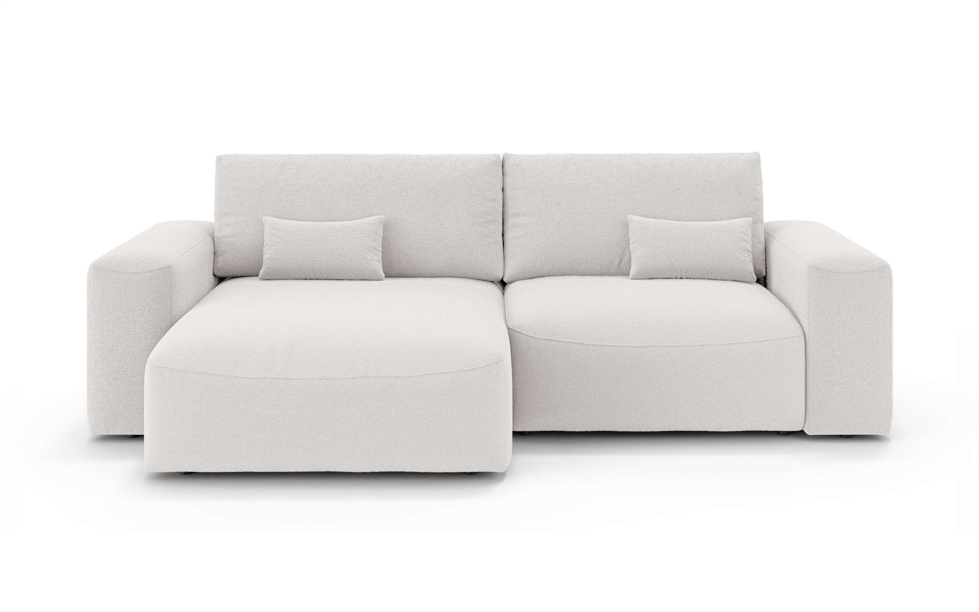 OTTO home Ecksofa »MATTS Schlafsofa mit Bettkasten, Maße B/T/H: 265/159/89 cm« L-Form mit Recamiere rechts oder links, hoher Sitzkomfort
