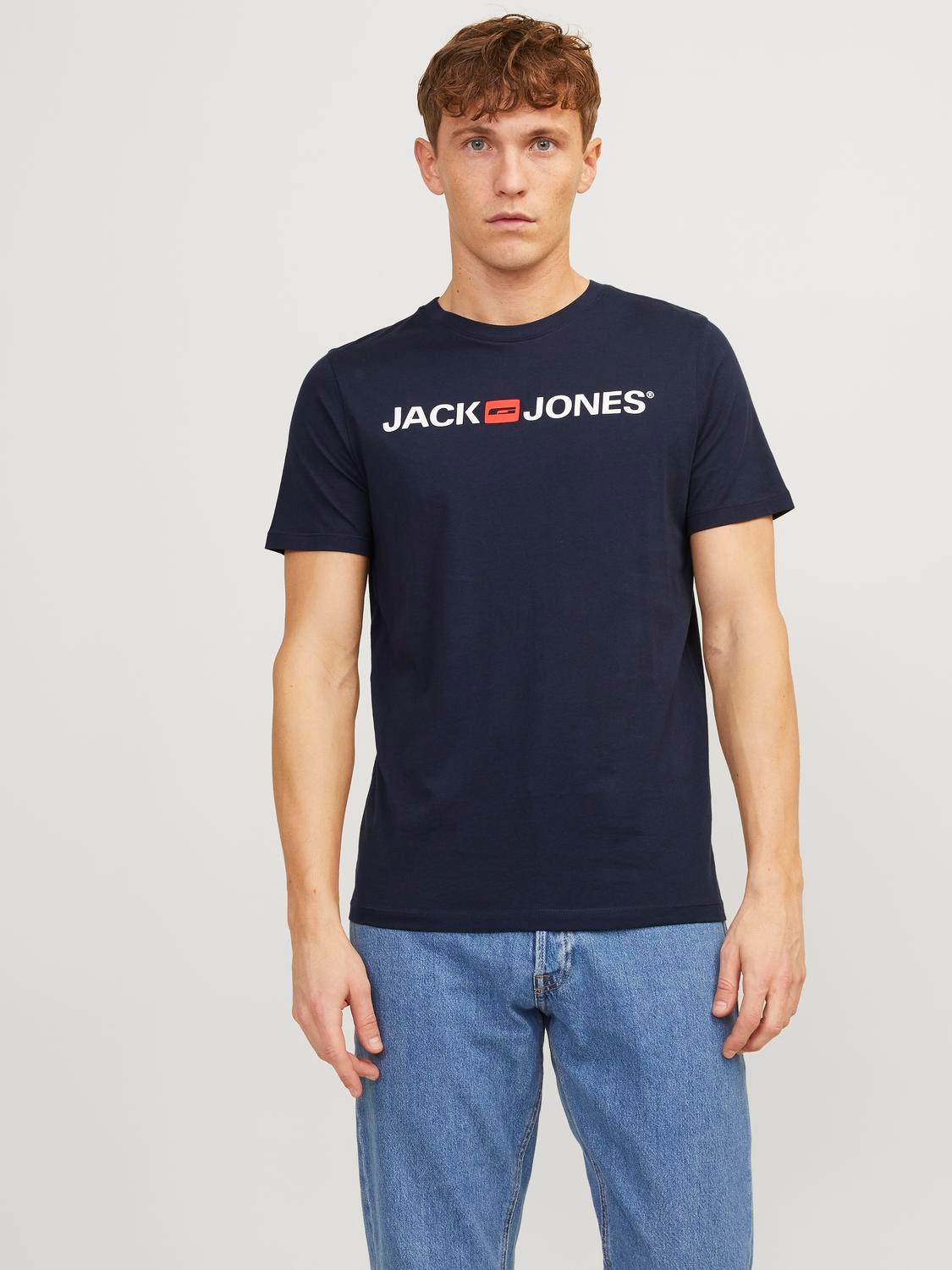 Jack & Jones Rundhalsshirt »JJECORP LOGO TEE SS CREW NECK 3PKMP NOOS«, 3er Packung