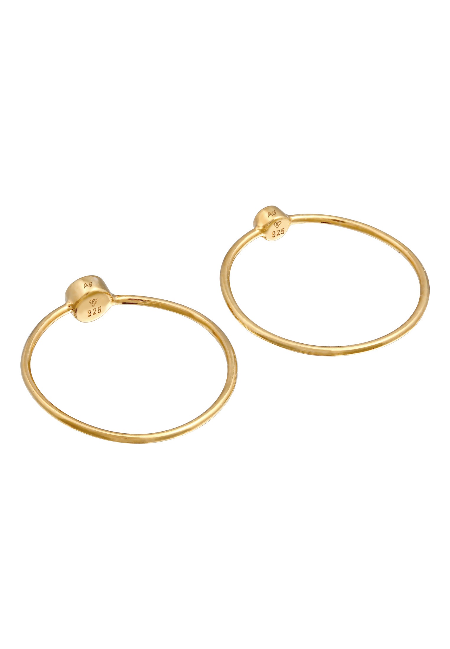 Elli Ring-Set »Ring Schwarz Kristalle (2 tlg) 925 Silber«
