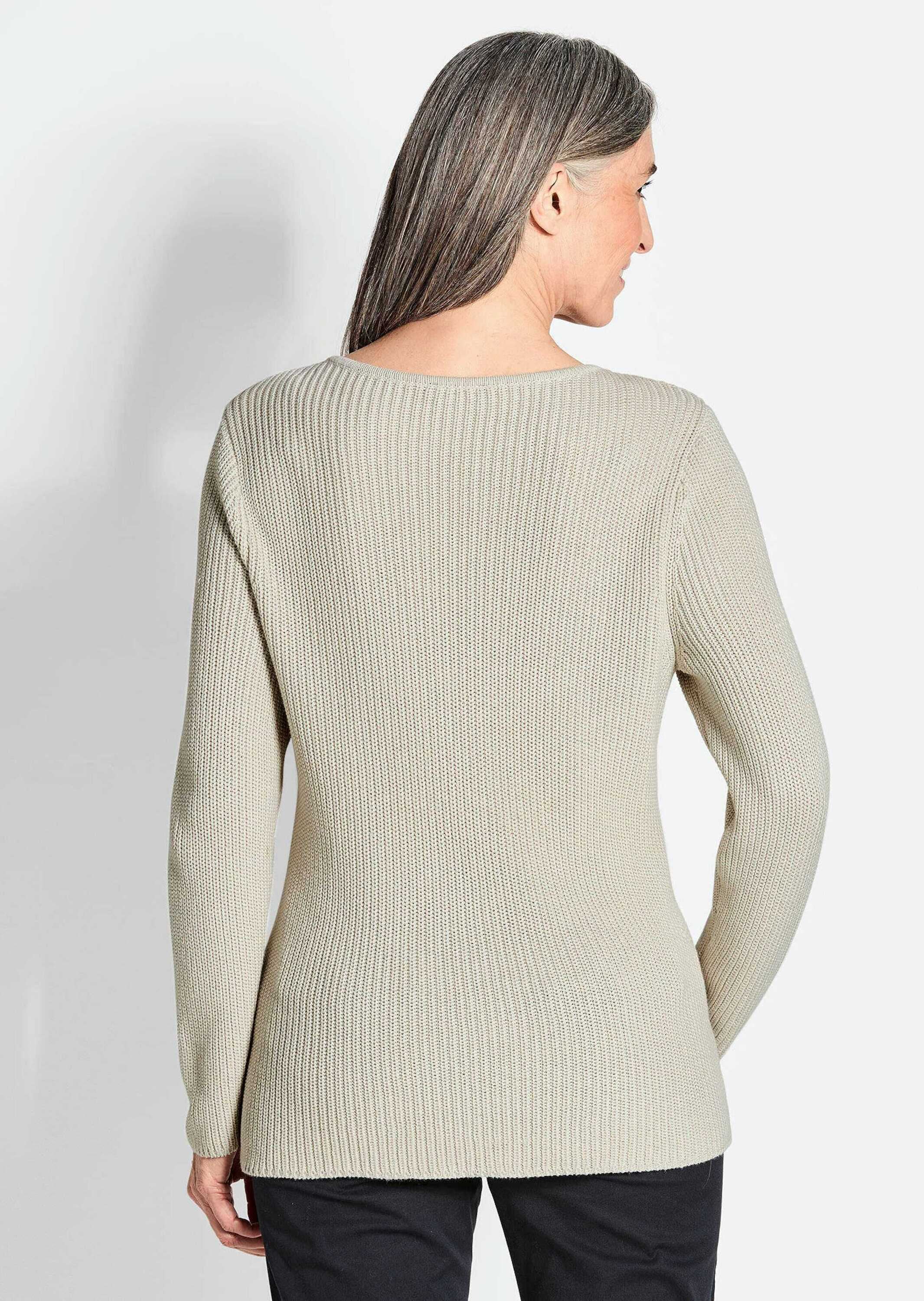 GOLDNER Strickpullover »Kurzgröße Figurschmeichelnder Pullover aus reiner Baumwolle«