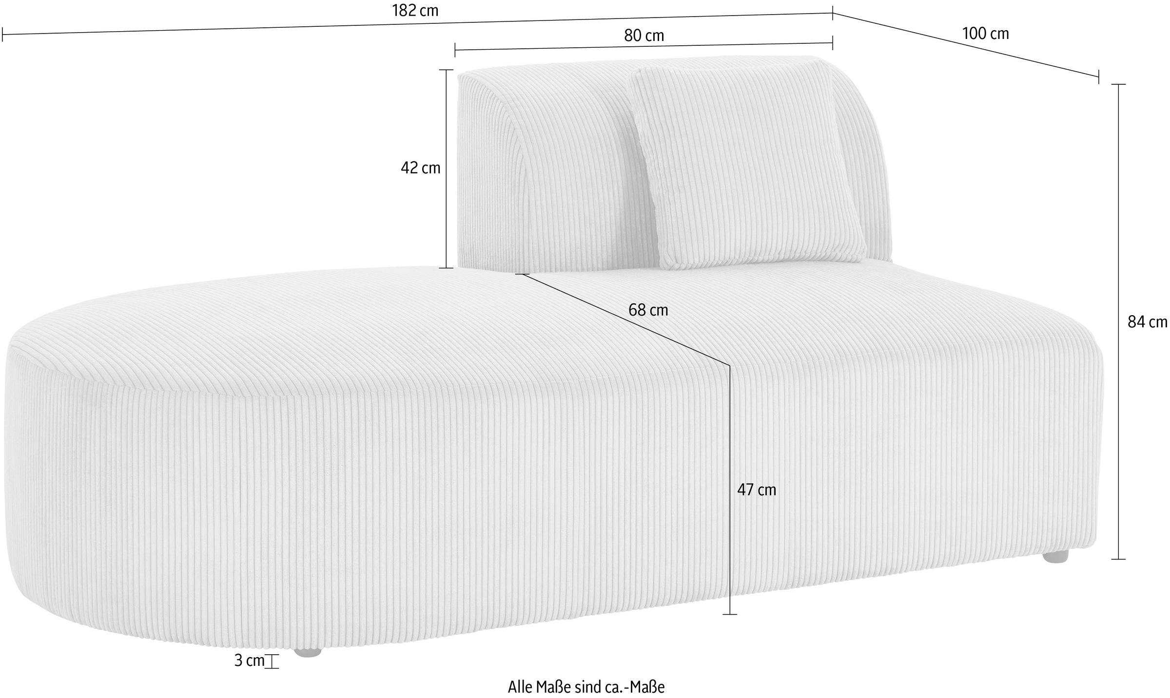 andas Sofa-Eckelement »Alesund«, als Einzelteile oder Modulteil