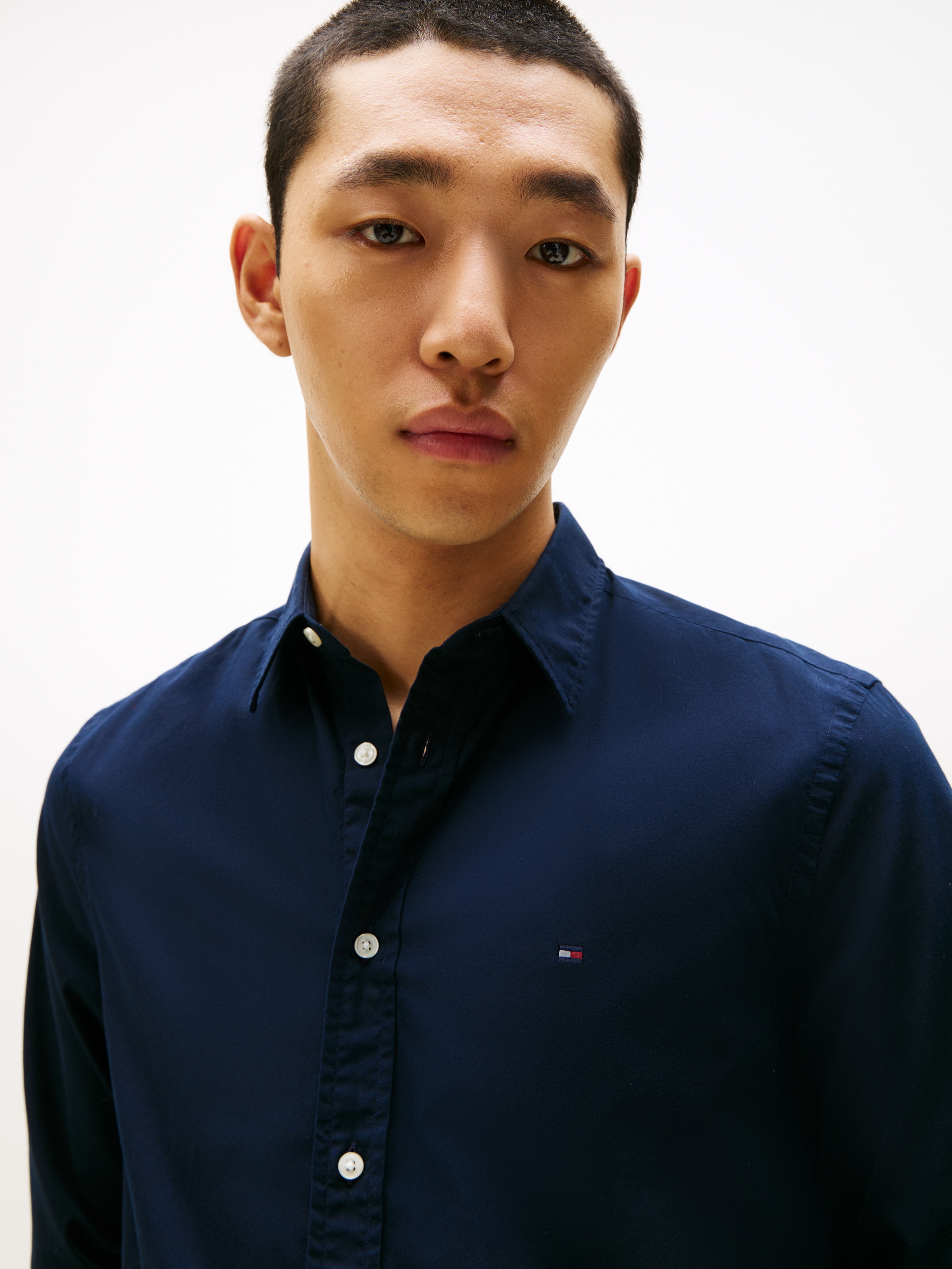 Tommy Hilfiger Langarmhemd »FLEX POPLIN SHIRT« Slim Fit, Kentkragen, Baumwollqualität