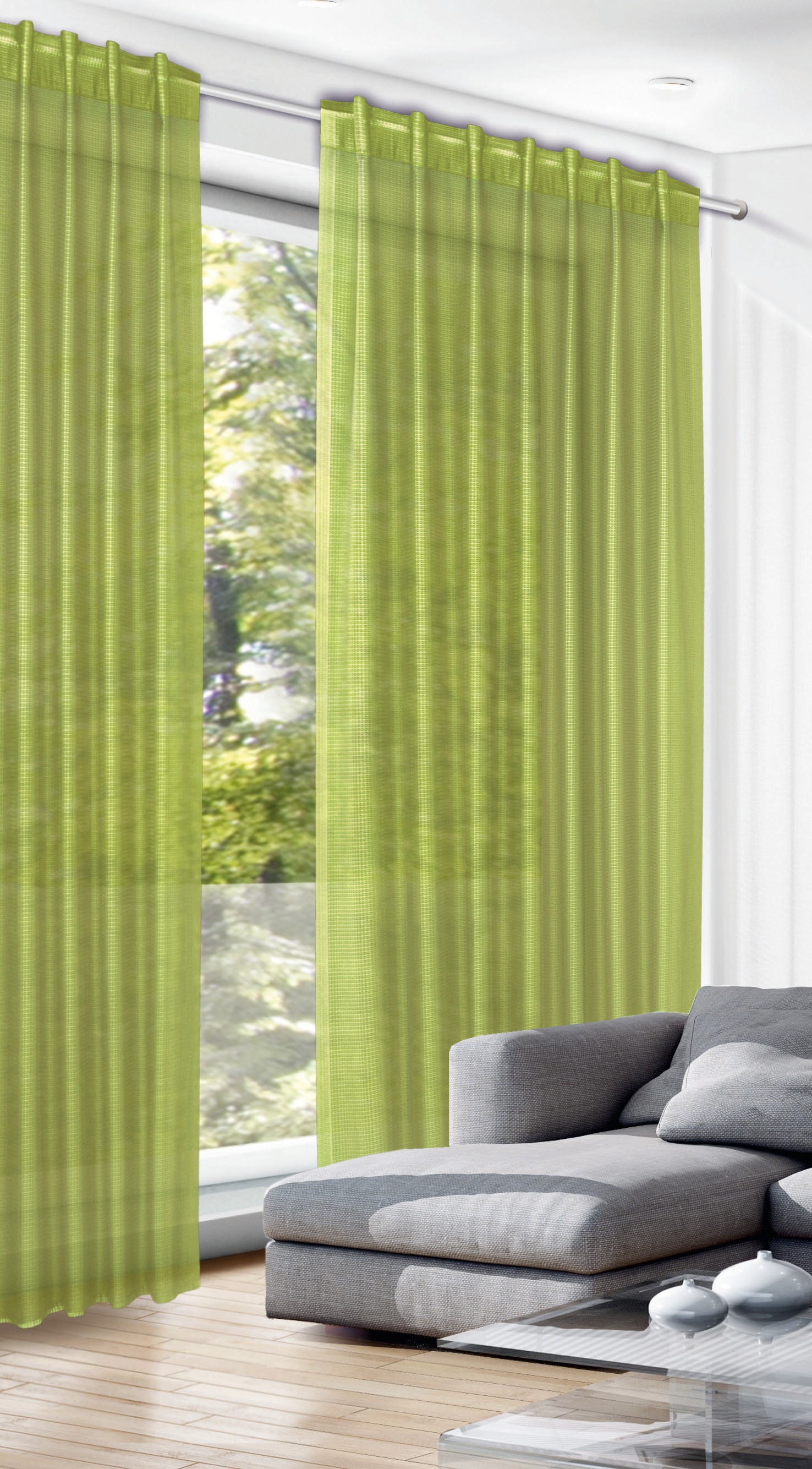 WILLKOMMEN ZUHAUSE by ALBANI GROUP Vorhang »Uni«, (1 St.), Schal mit verdeckten Schlaufen