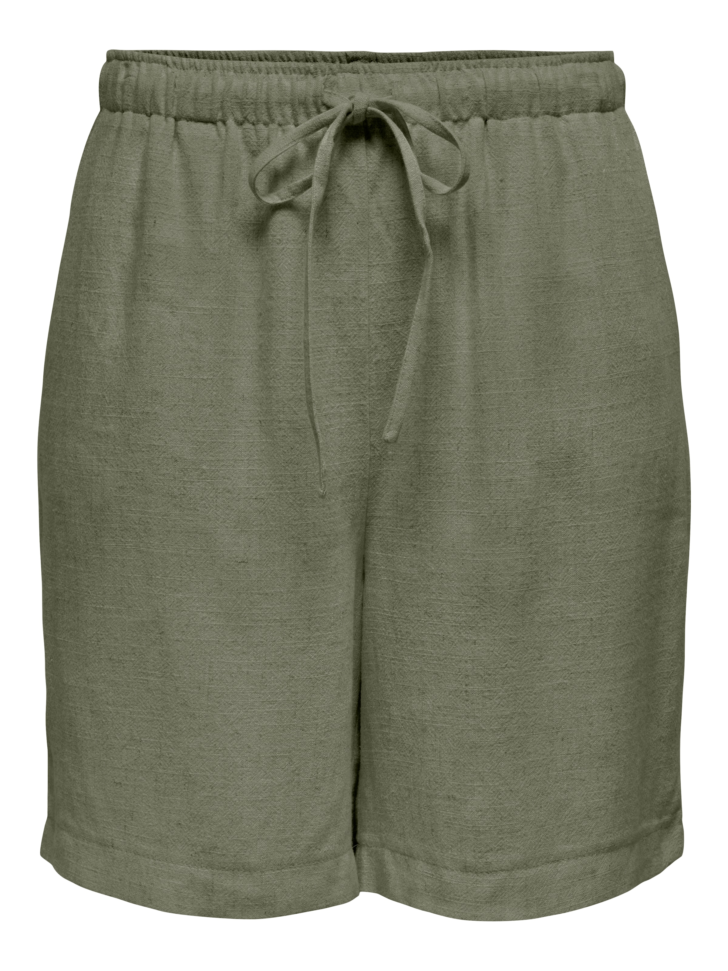 ONLY Shorts »ONLSIESTA MW PULL-UP LINEN BL SHORTS OS«, mit Leinen