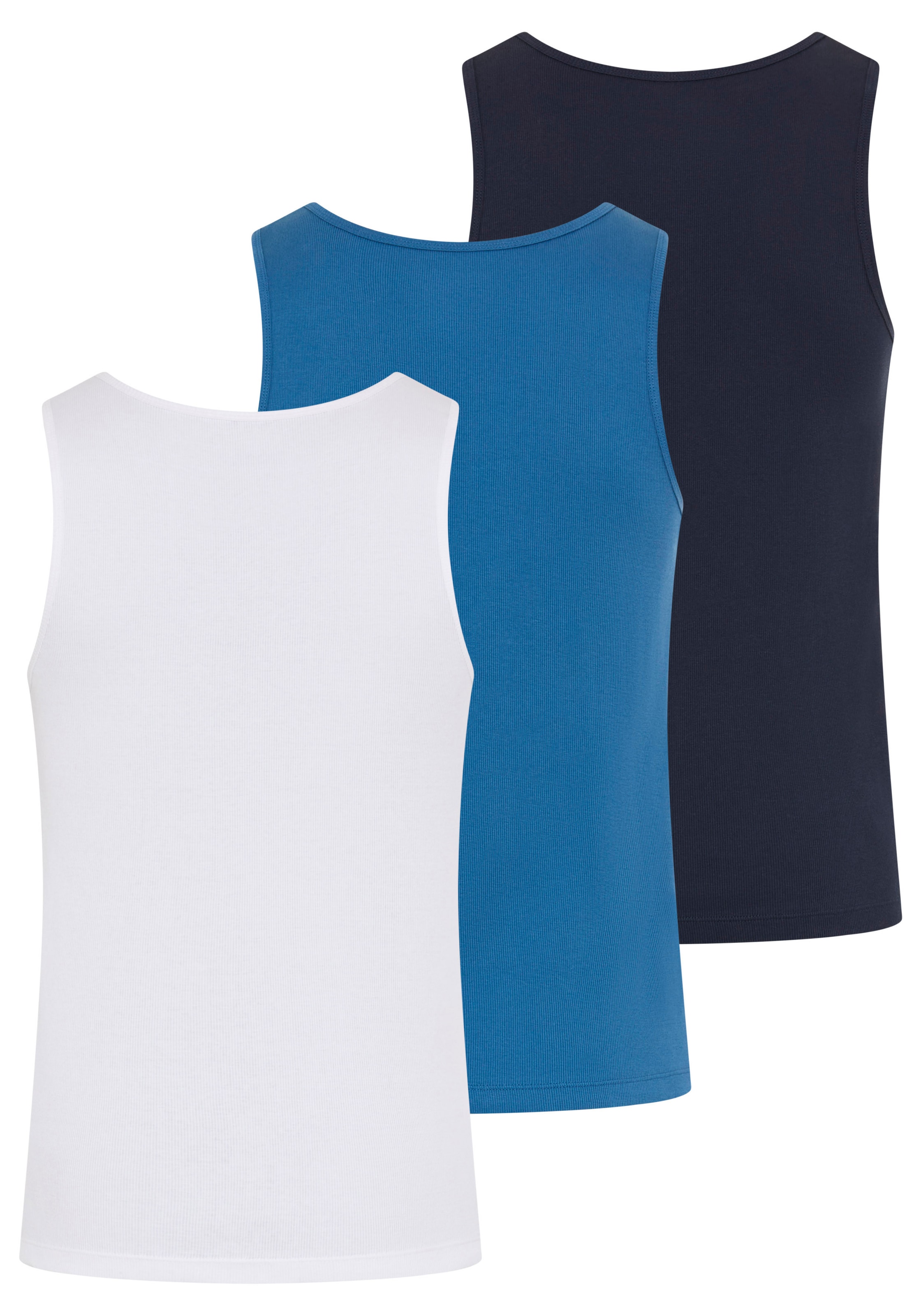 BOSS Tanktop »3P RibClassic BOSS ONE« Ton in Ton Stickerei auf der Brust