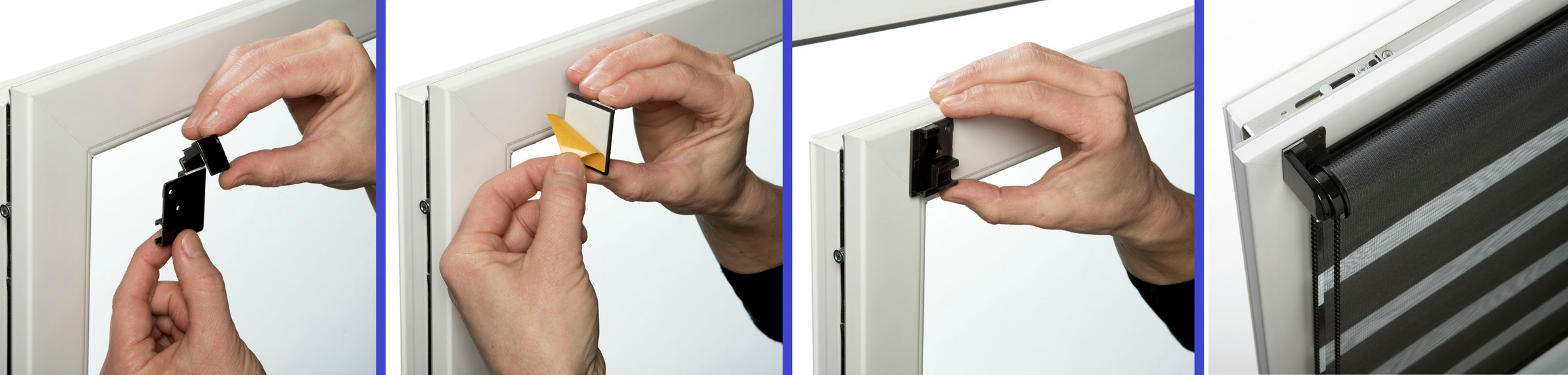 my home Doppelrollo »Duo Klemmrollo«, Lichtschutz, Sichtschutz, ohne Bohren, freihängend, vormontiert auf Montageschiene