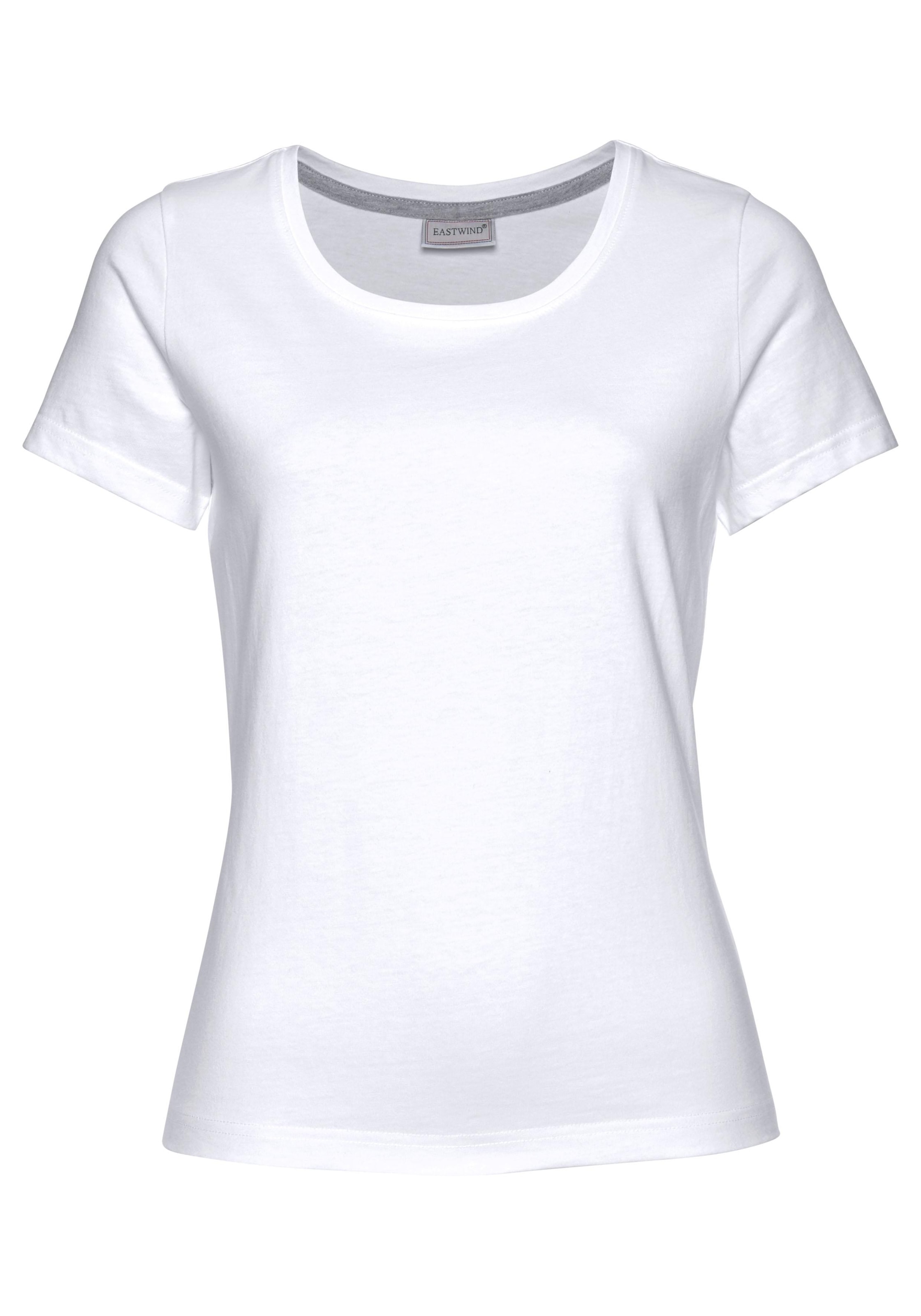 Eastwind T-Shirt, (Packung, 3 tlg., 3er-Pack), Kurzarm, hüftlang, für die Freizeit, aus Baumwolle
