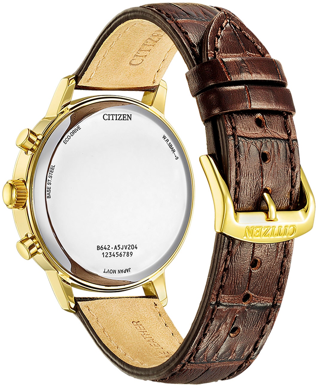 Citizen Chronograph, Armbanduhr, Herrenuhr, Solar, Stoppfunktion, Lederarmband