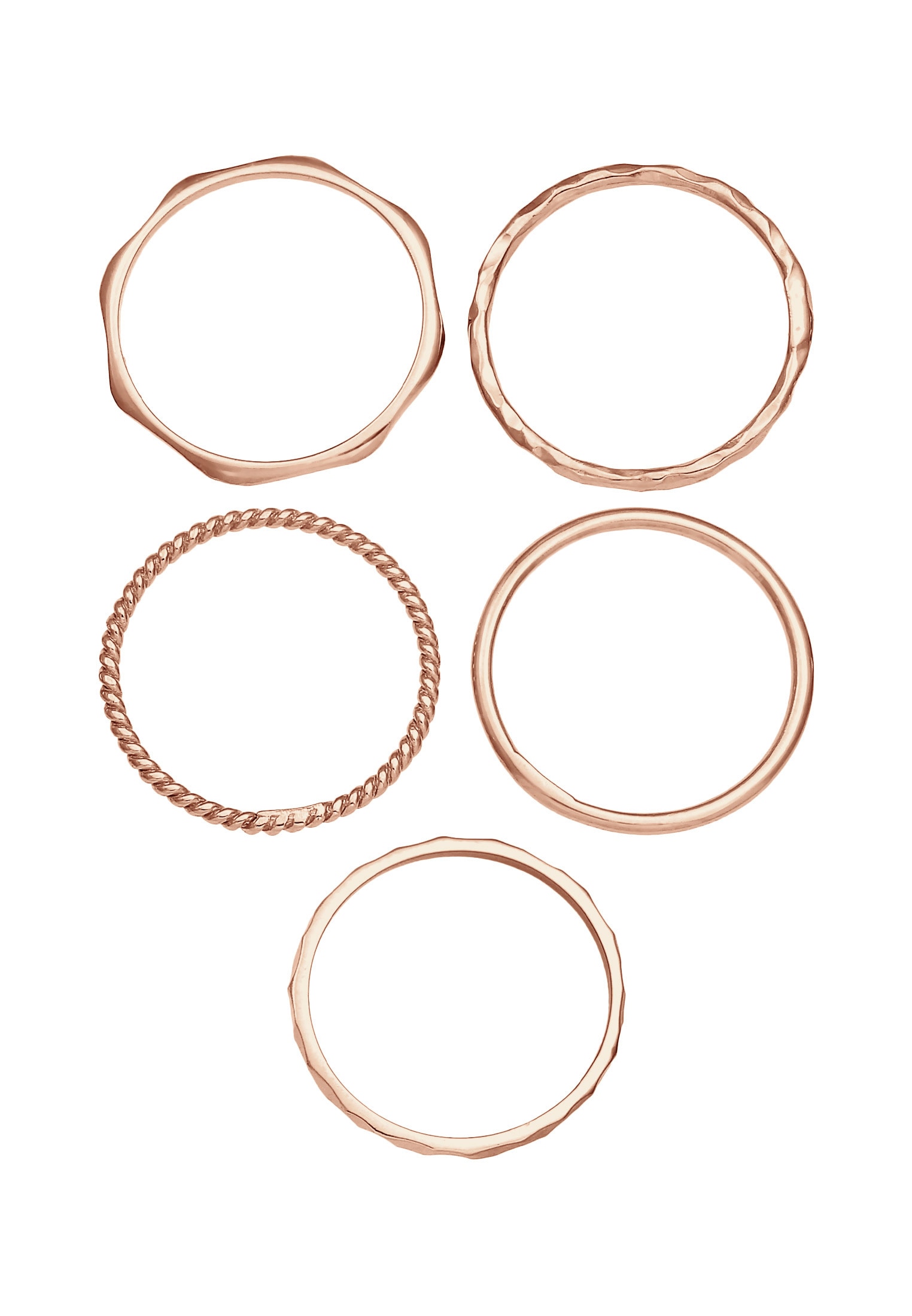 Elli Ring-Set »Ring Stapelring Stacking Boho Set (5 tlg.) 925 Sterling Silber«