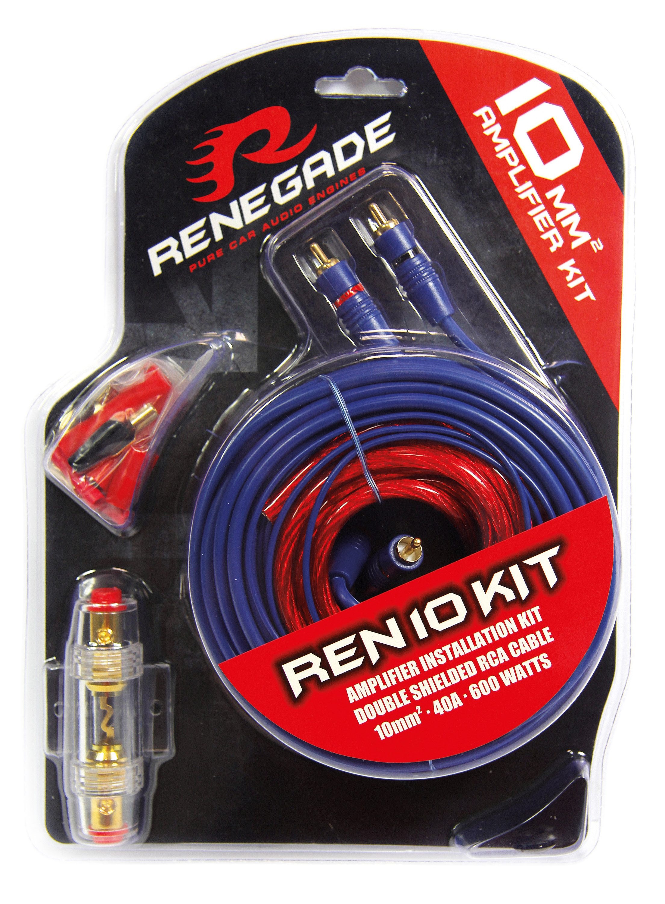 10 mm2 Verstärker-Installations-Set, 40 A / 600 Watt »REN10KIT«,...
