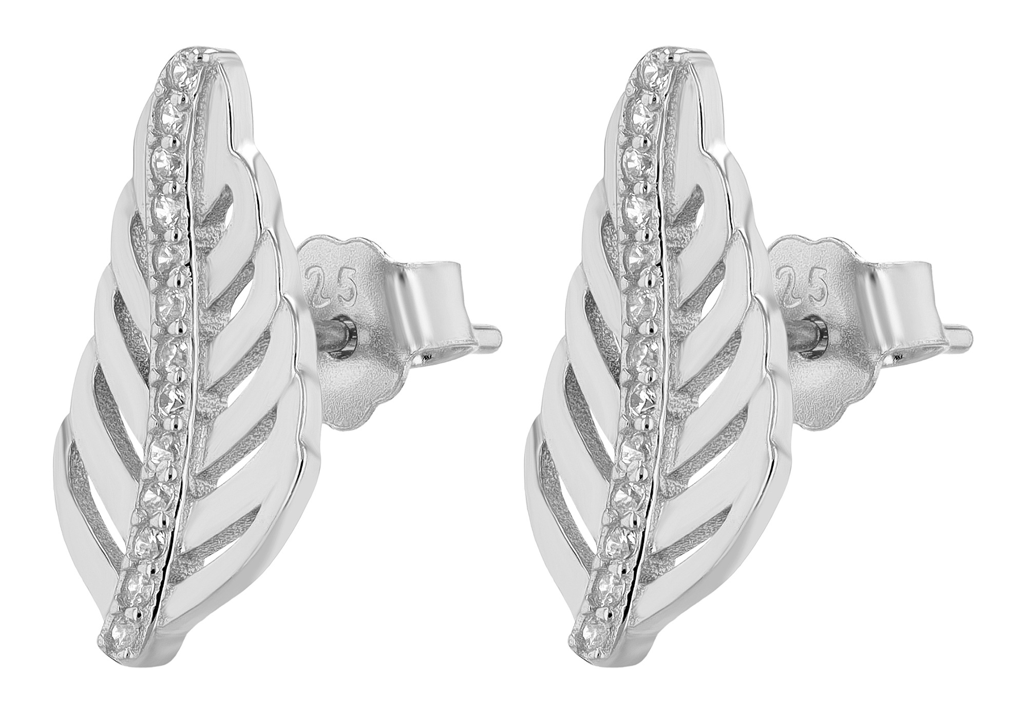 Adelia´s Paar Ohrstecker »Damen Ohrringe ¿ Ohrstecker aus 925 Silber mit Zirkonia«