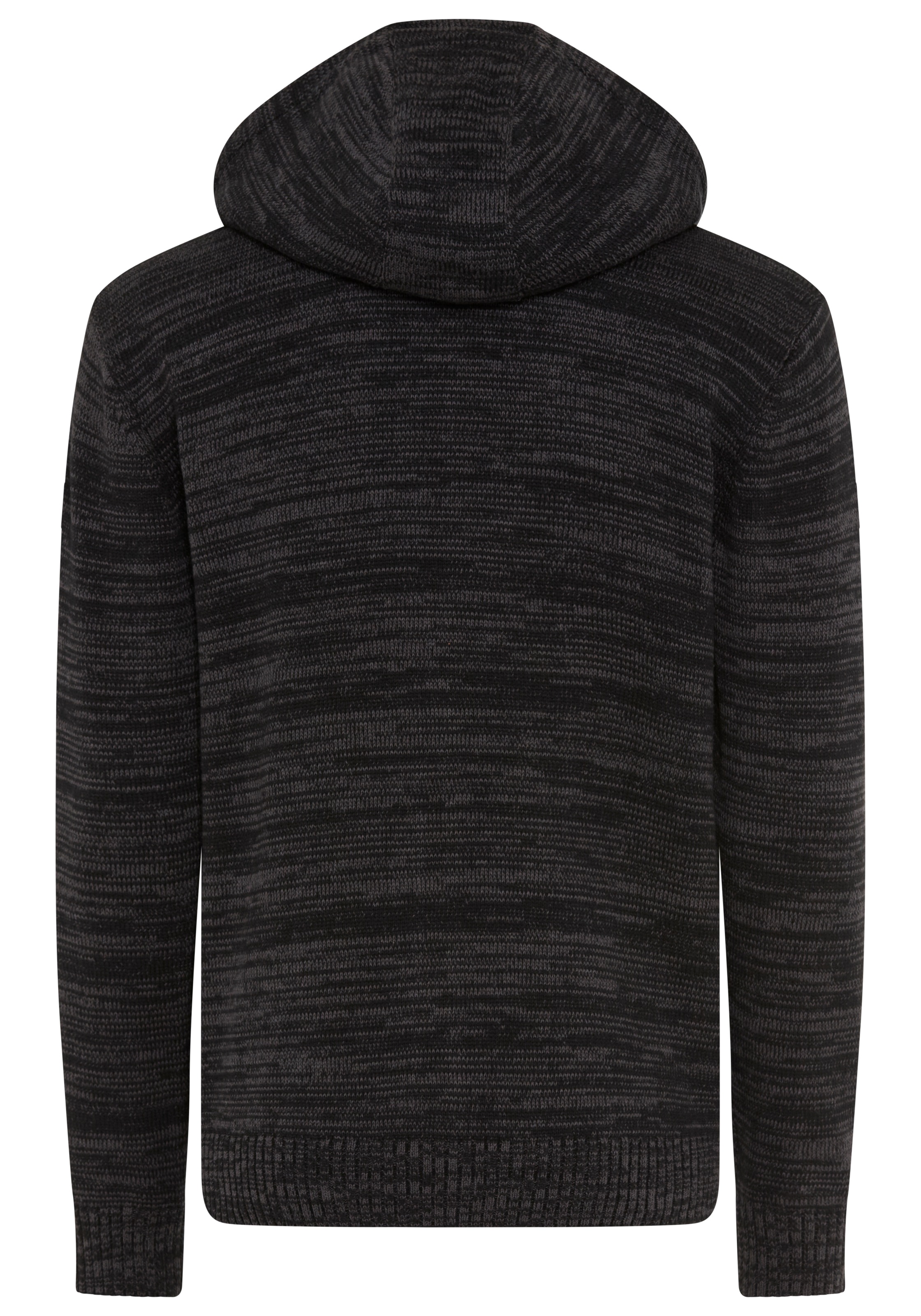 KangaROOS Kapuzenstrickjacke mit Reißverschluss und Knebelknopfverschluss, Regular Fit, Langarm