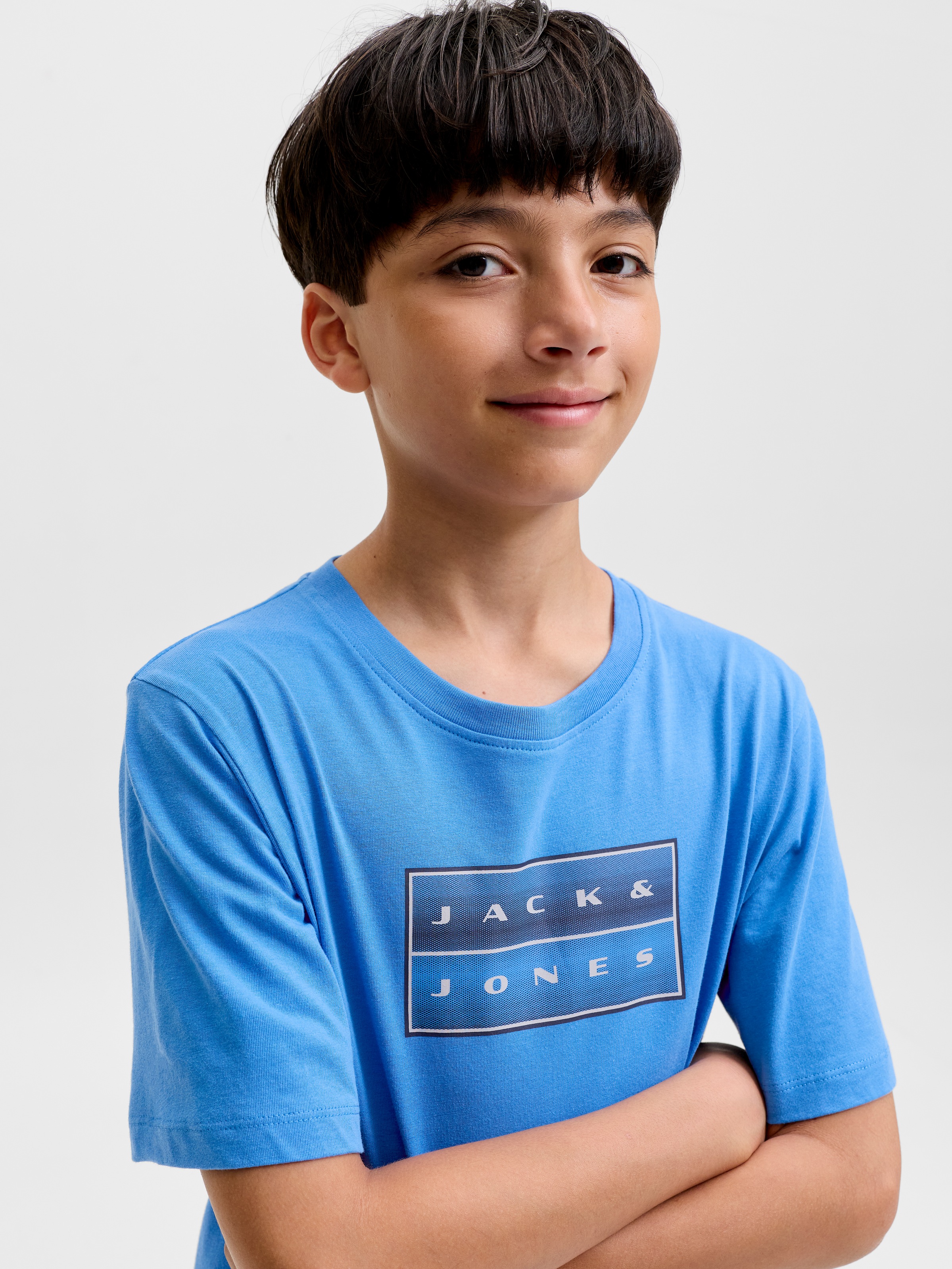 Jack & Jones Junior Rundhalsshirt »JCOFUSION DOTS PRINT TEE SS CN JNR« Baumwolle, normal geschnitten