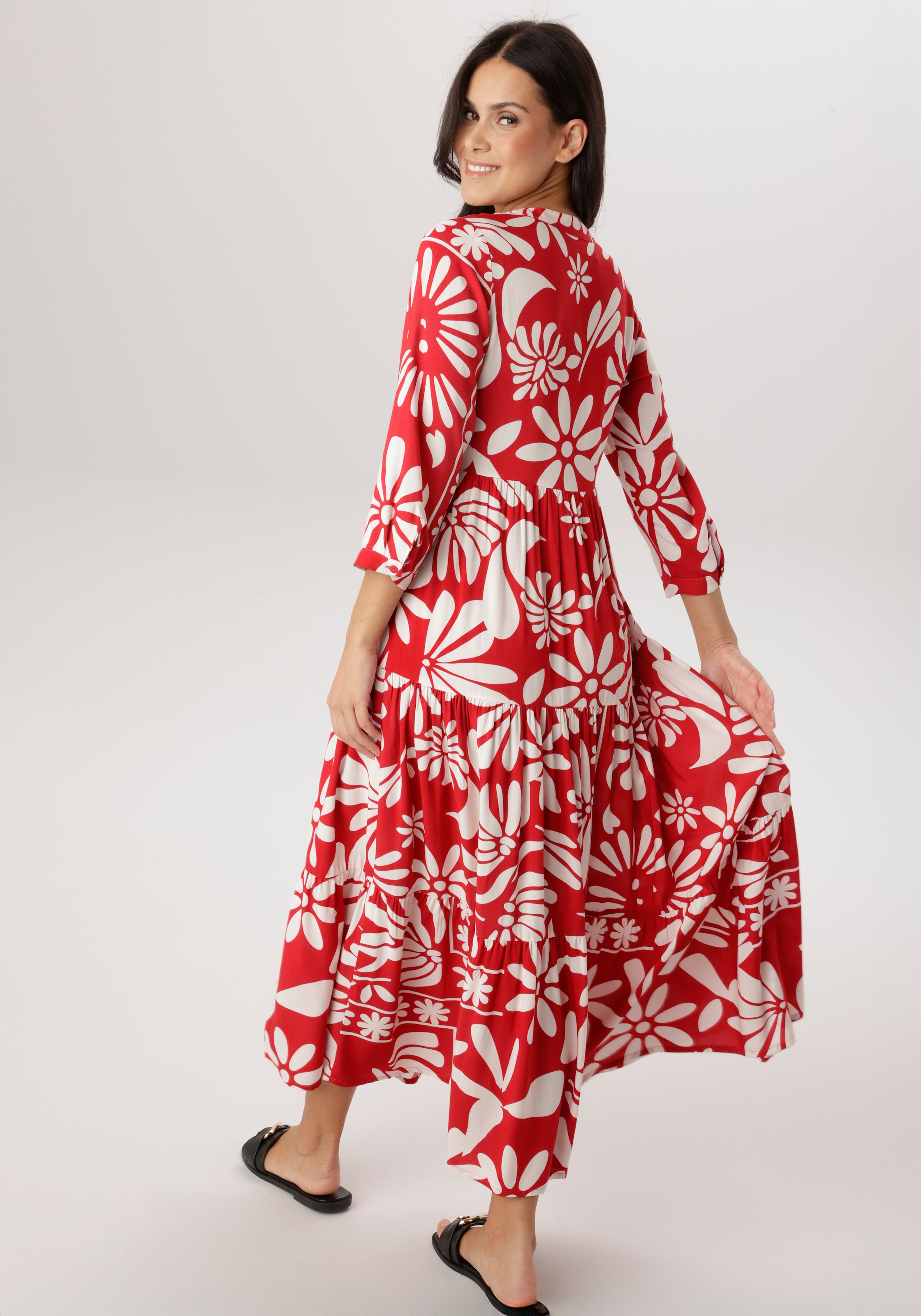 Aniston SELECTED Maxikleid mit fantasievoller Blütenmusterung - NEUE KOLLEKTION