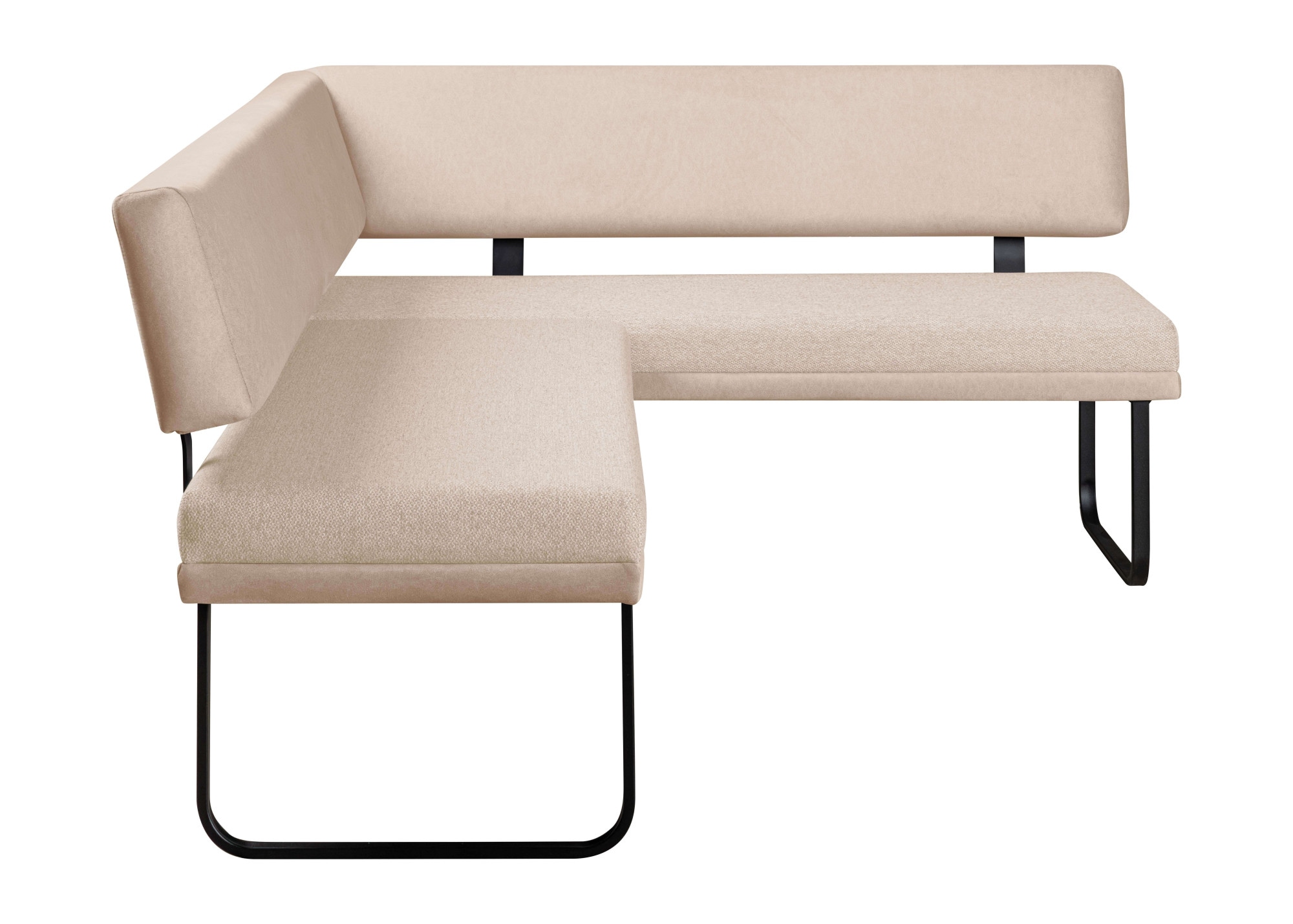 OTTO home Eckbankgruppe »Gabi Essecke, Sitzgruppe, Eckbankgruppe, Küchenbankgruppe« Set, 4tlg, 4 tlg. tlg. Gestell aus matt-schwarzem Flachmetall, stabil, 2-Stoff-Design