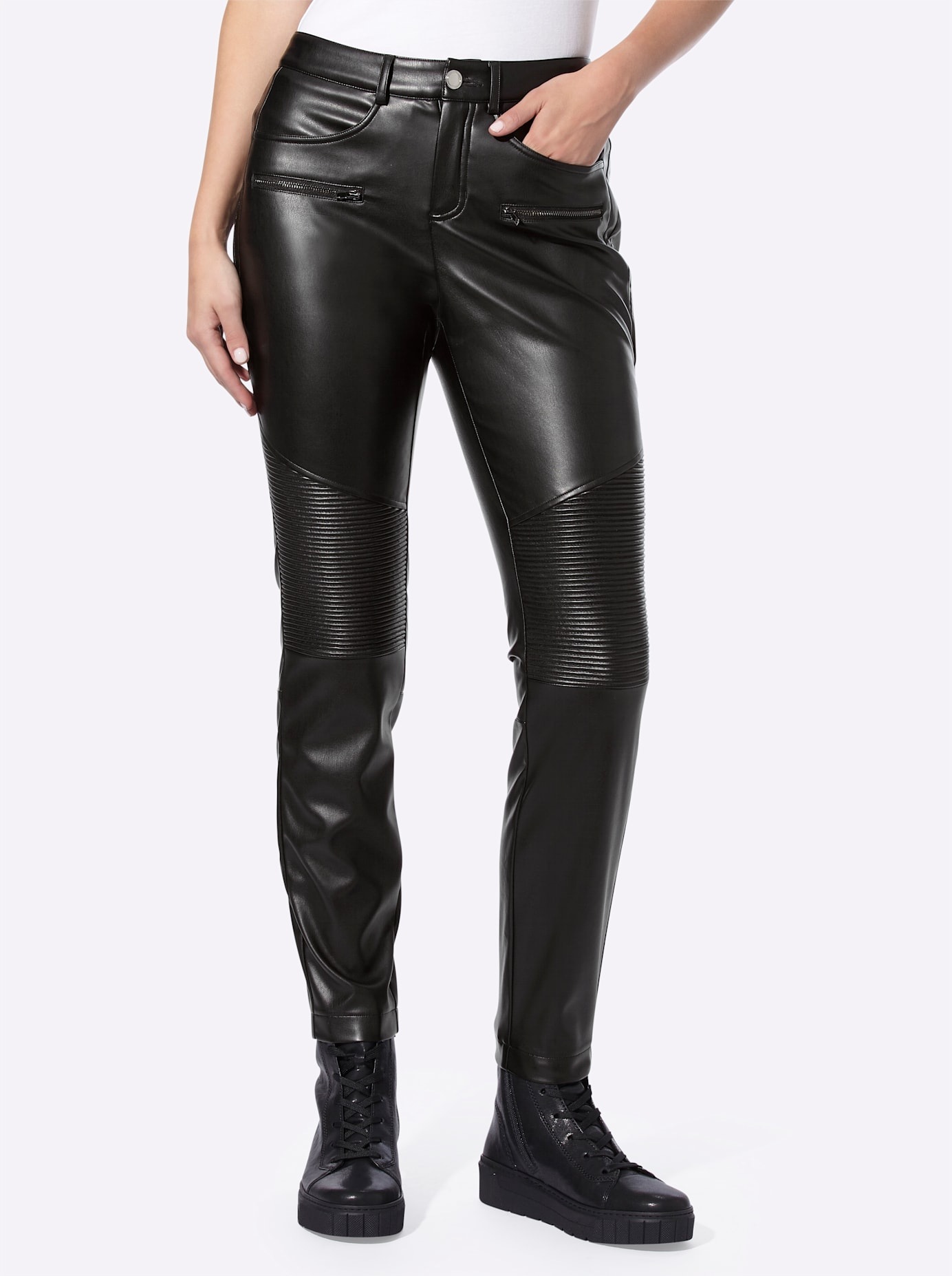 Heine Damen Webhose in schwarz, Größe 42
