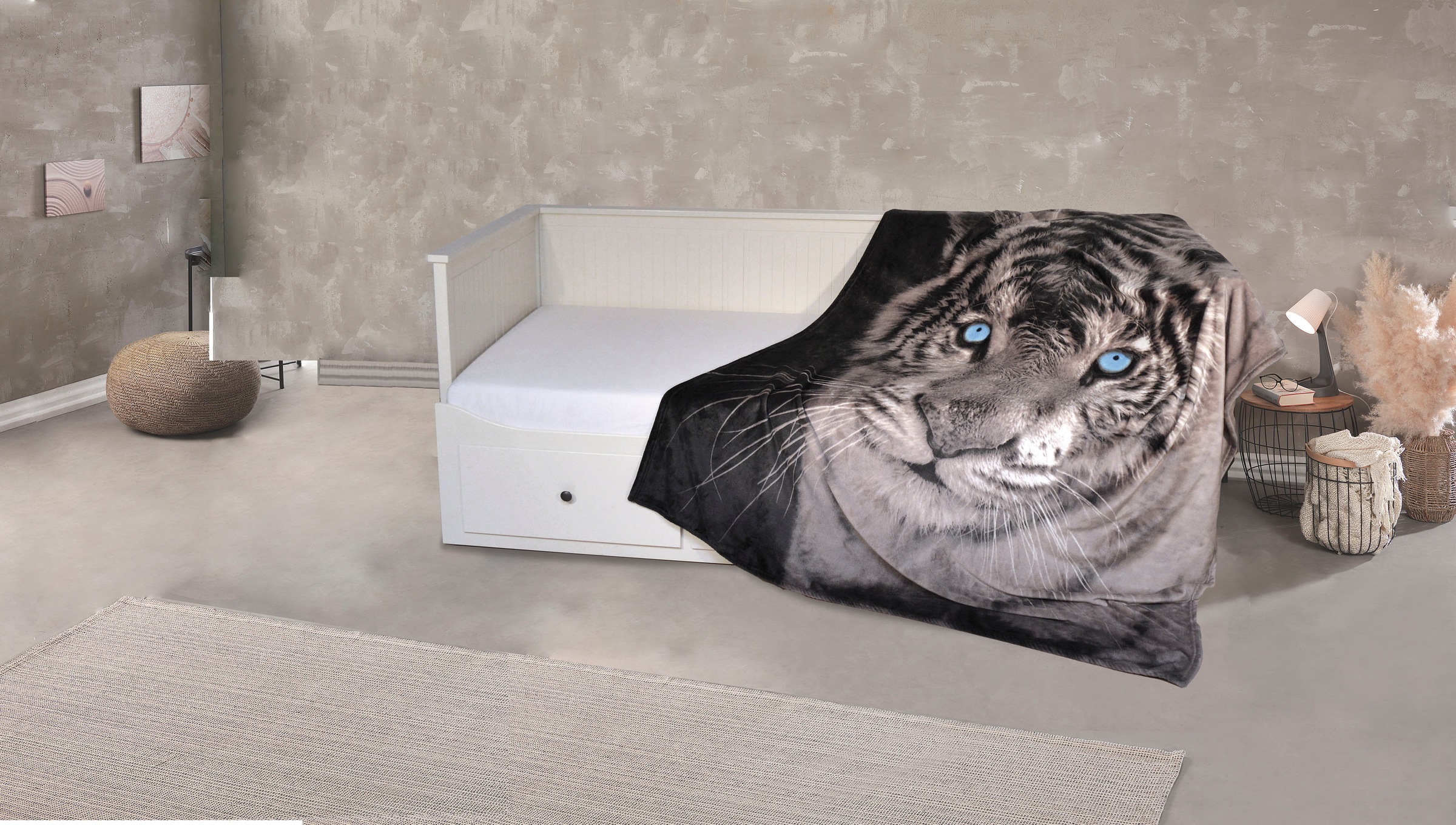 KiNZLER Wohndecke »Mikrofaser Fotodruck "Tiger"«