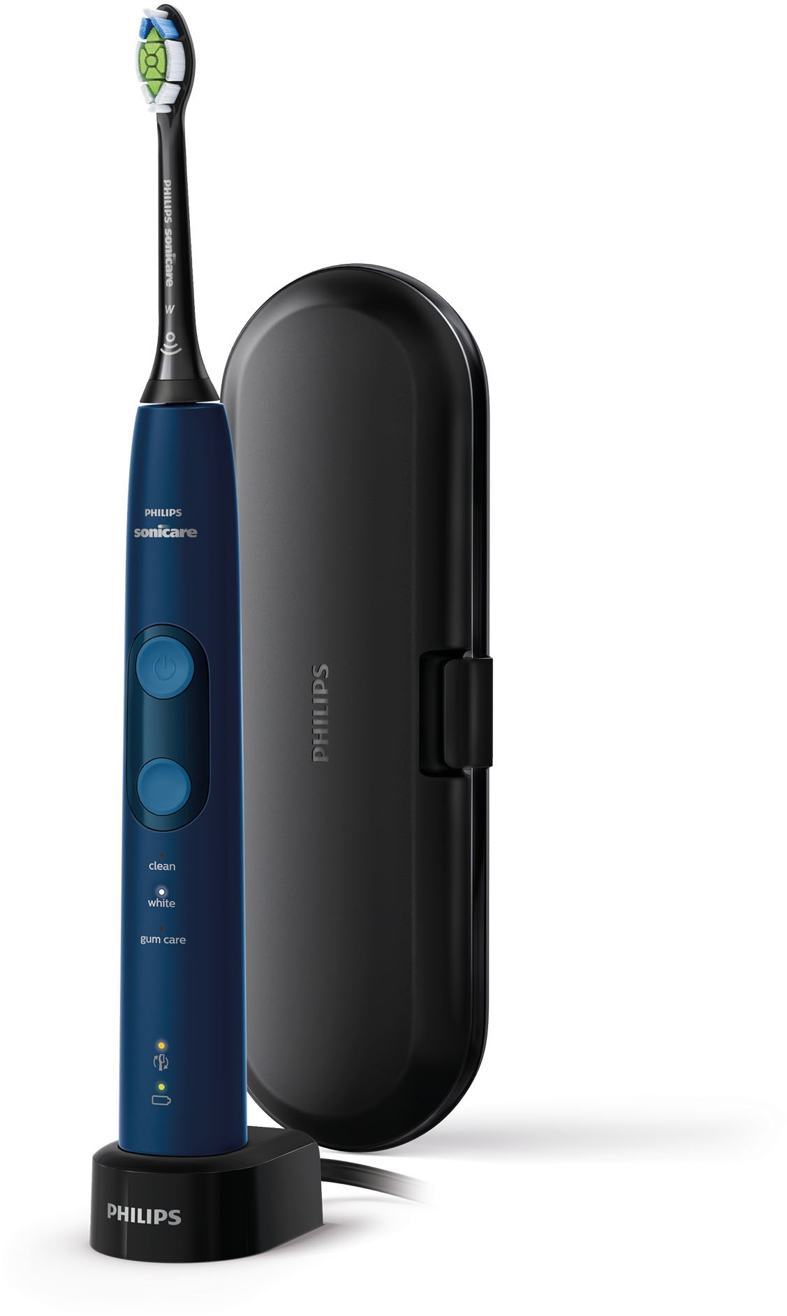 Philips Sonicare Elektrische Zahnbürste »ProtectiveClean 5100 HX6851/53« 1 Stk. Aufsteckbürsten mit Schalltechnologie, Andruckkontrolle in blau