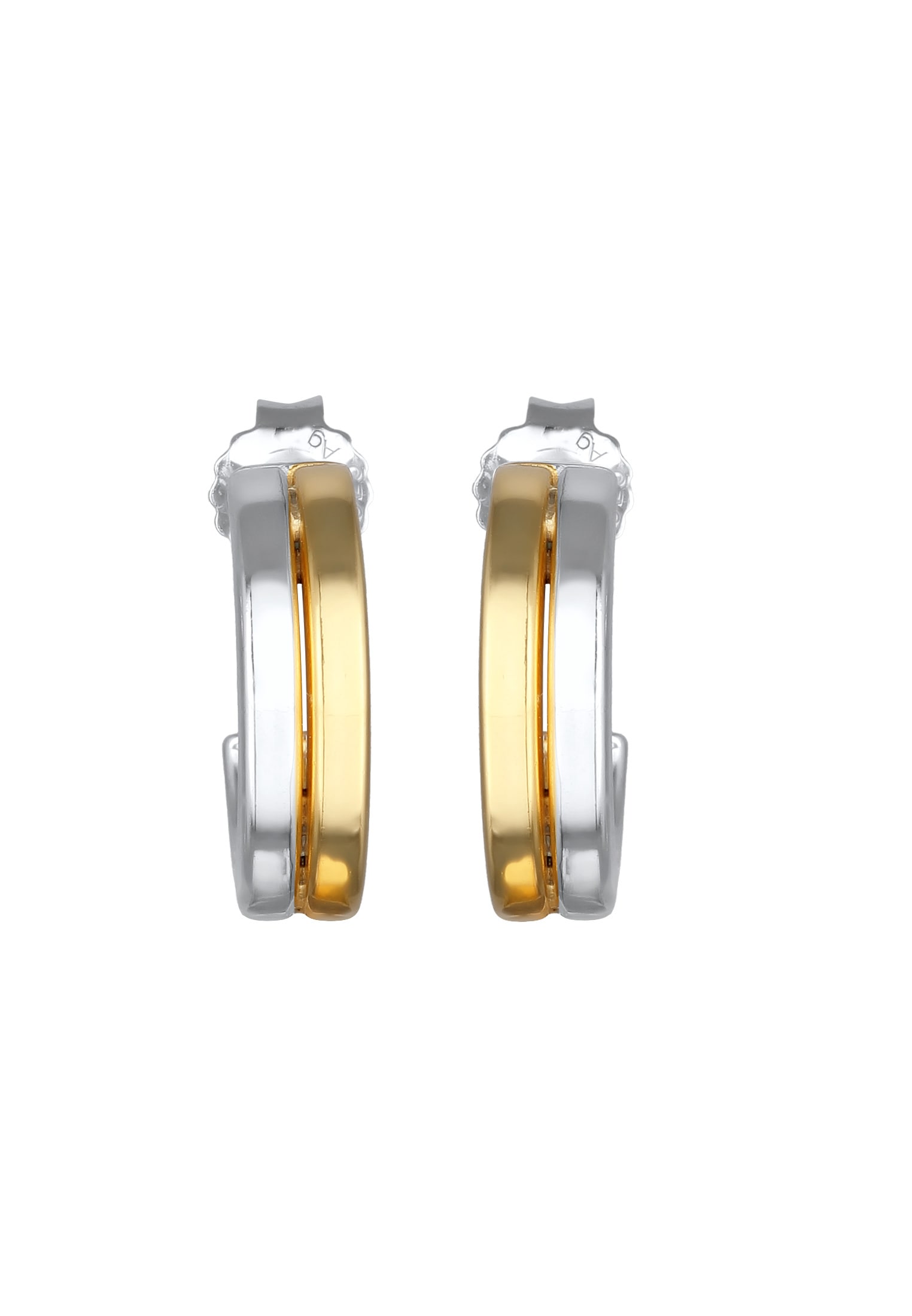 Elli Paar Ohrstecker »Ohrringe Creolen Stecker Damen Modern bicolor«