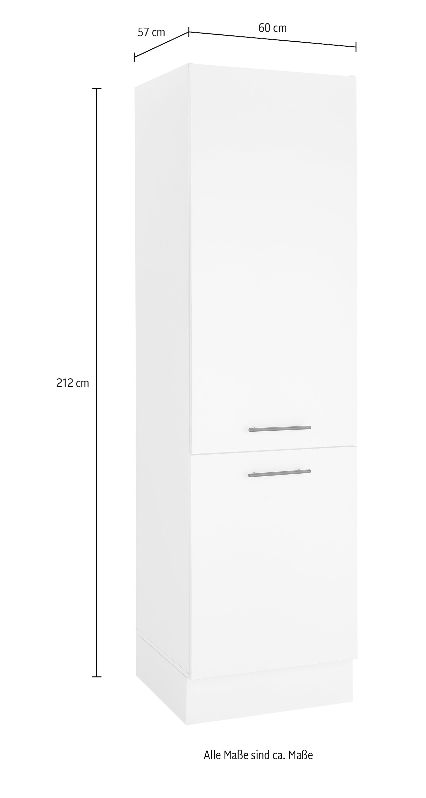 BASIC by Balculina Kühlumbauschrank »Tirol B/H/T 60x212x57 cm« 1 Stk. tlg. Breite 60cm, höhenverstellbare Kunststofffüße