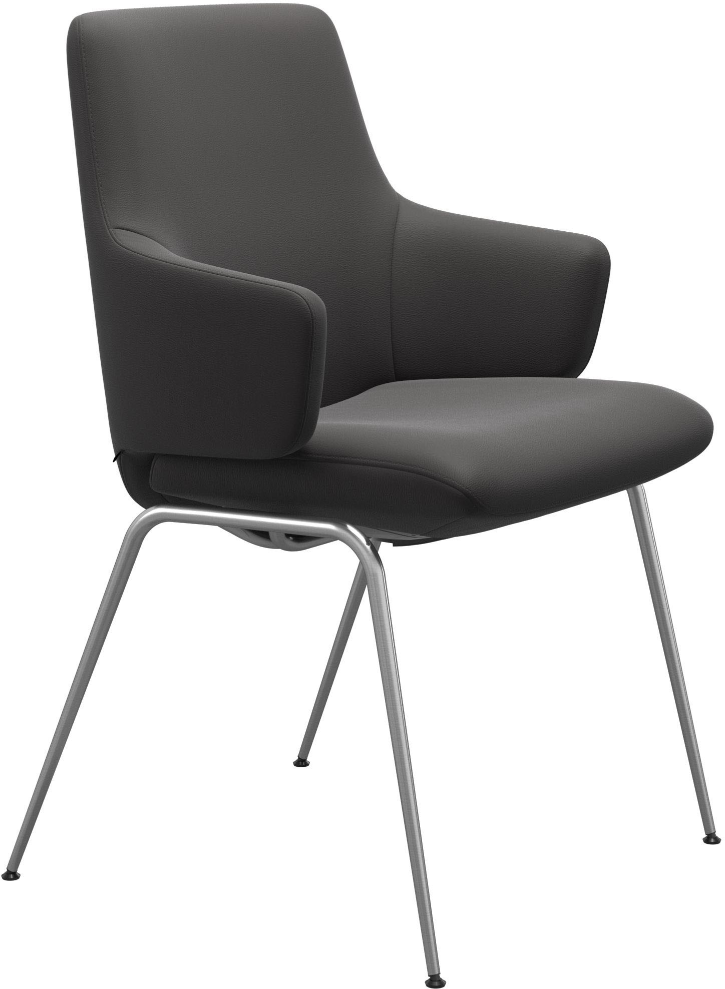 Stressless® Polsterstuhl »Laurel«, Leder PALOMA, Low Back mit Armlehne, Größe L, mit Beinen aus Stahl in Chrom matt