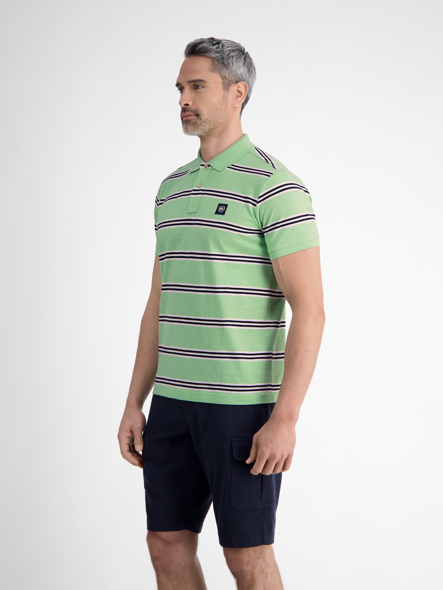 LERROS Poloshirt »LERROS Herren Poloshirt in Rugby-Optik«