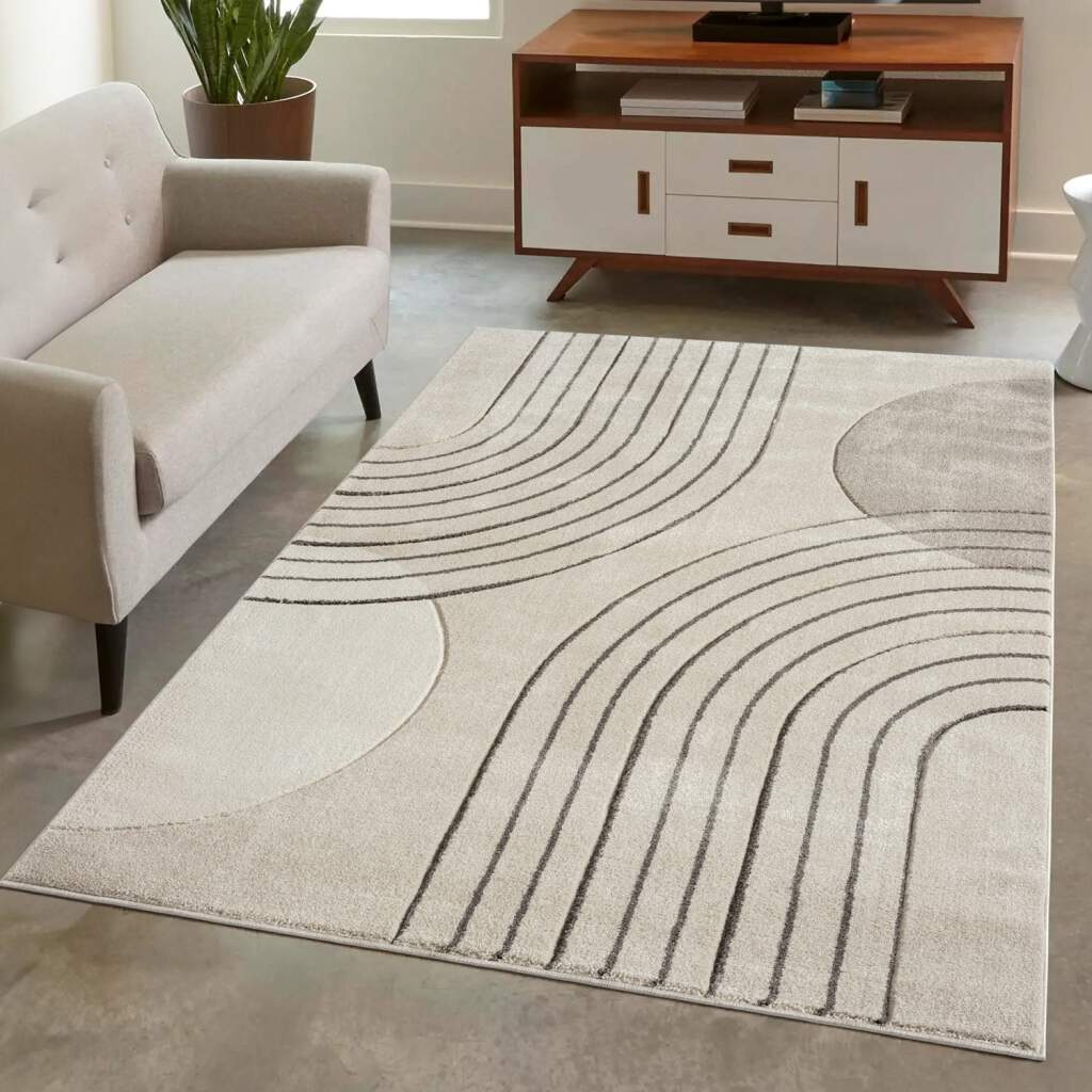 Carpet City Teppich »BONITO 7170«, rechteckig, 11 mm Höhe, Läufer, Flachflor, Hochtief-Muster/ 3D-Effekt, Geo-Muster, Wohnzimmer