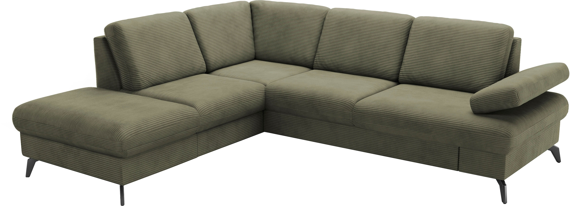 sit&more Ecksofa »Morris Jubi L-Form«, inkl. Armteilfunktion und 1 Zierkissen, wahlweise mit Bettfunktion