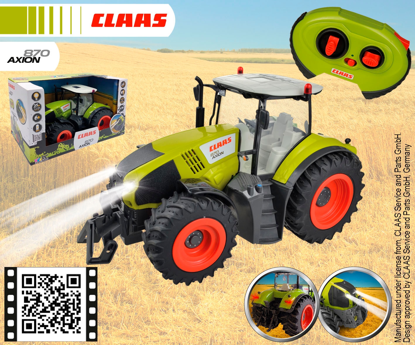 Happy People RC-Traktor »CLAAS Lexion 870«, mit Fernbedienung und bis zu 25 m Reichweite