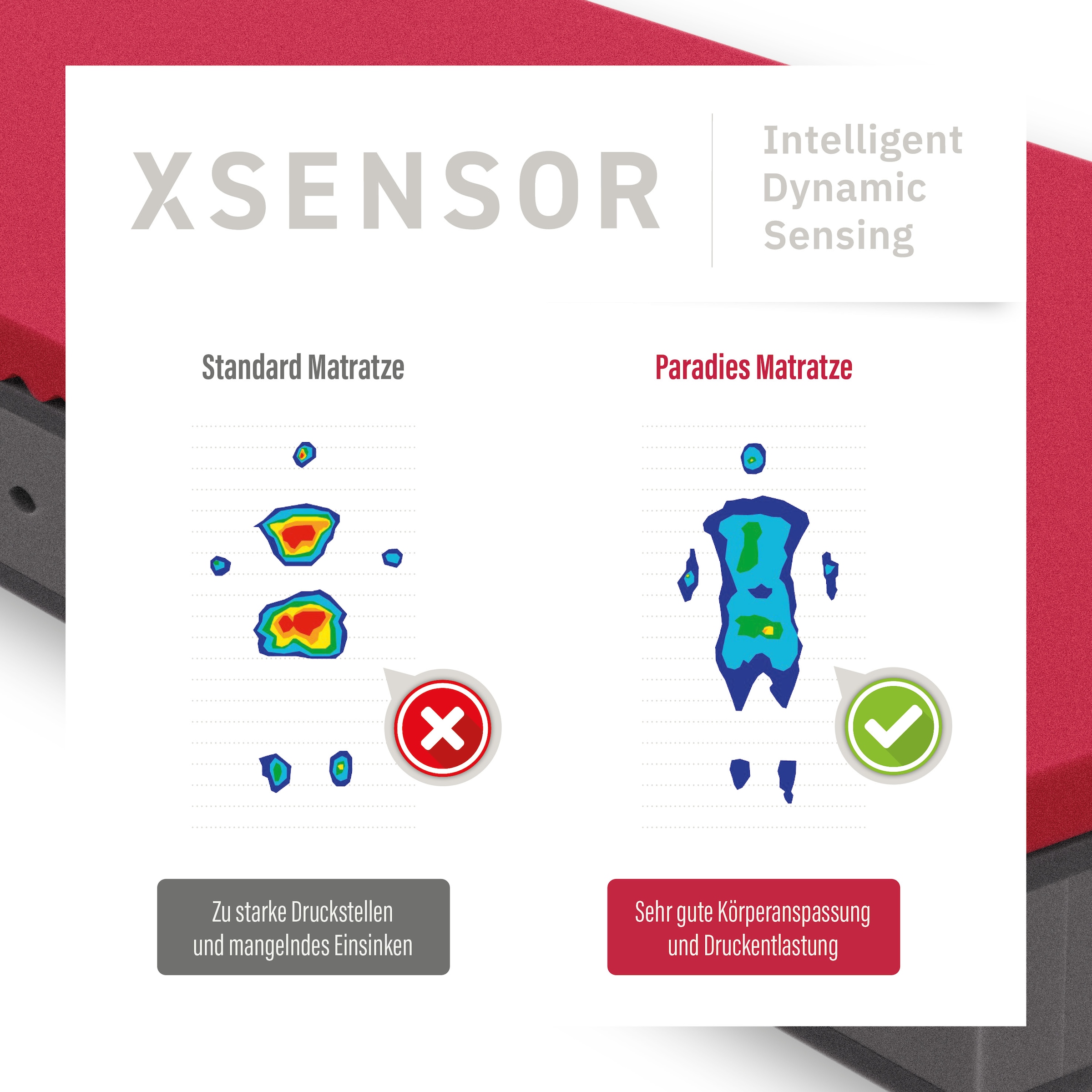 Paradies Federkernmatratze »Neuheit: Paradies Perfekta TFK, 90x200, 140x200 cm & weitere Größen« 22 cm hoch Raumgewicht: 35 kg/m³ 1.000 Federn 1 Stk. tlg. Matratze mit 1.000 Federn für maximale Punktelastizität und Komfort