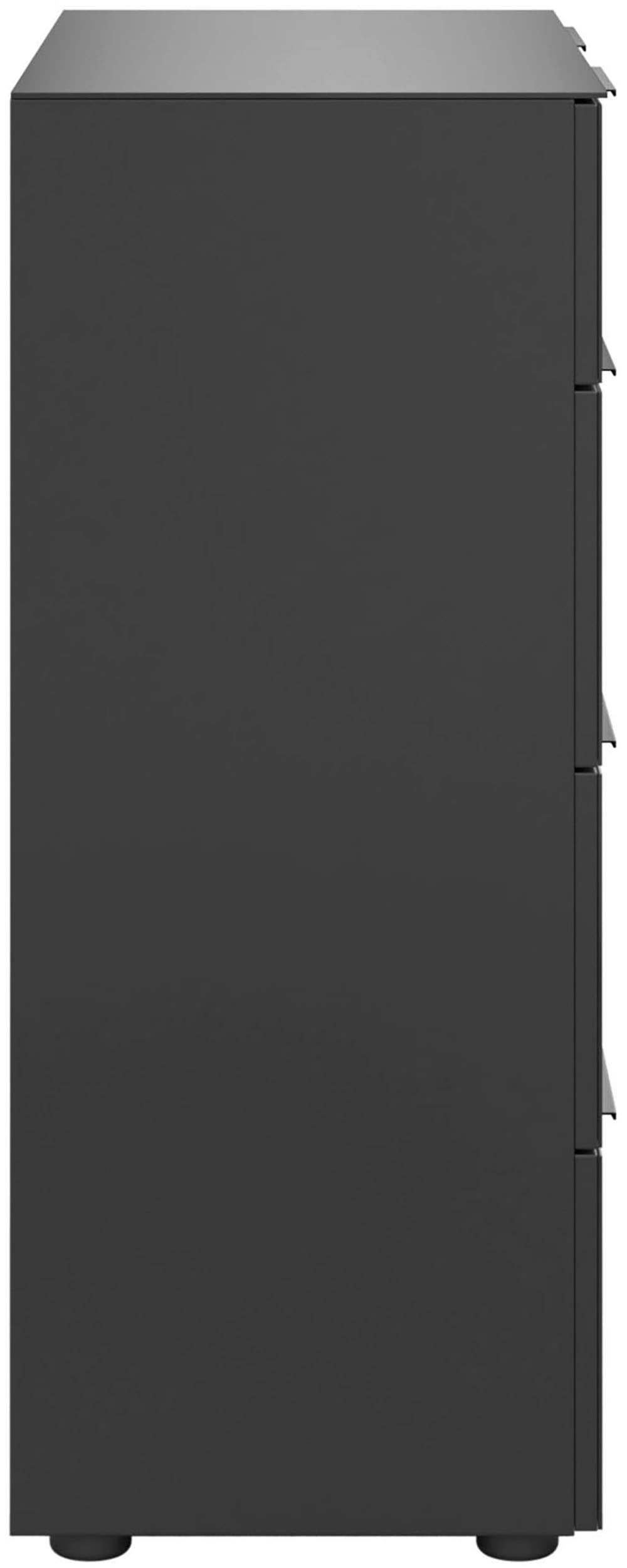 Manjana Möbel Kommode »Kommode mit Chrom oder Schwarz matten Metallgriffen«