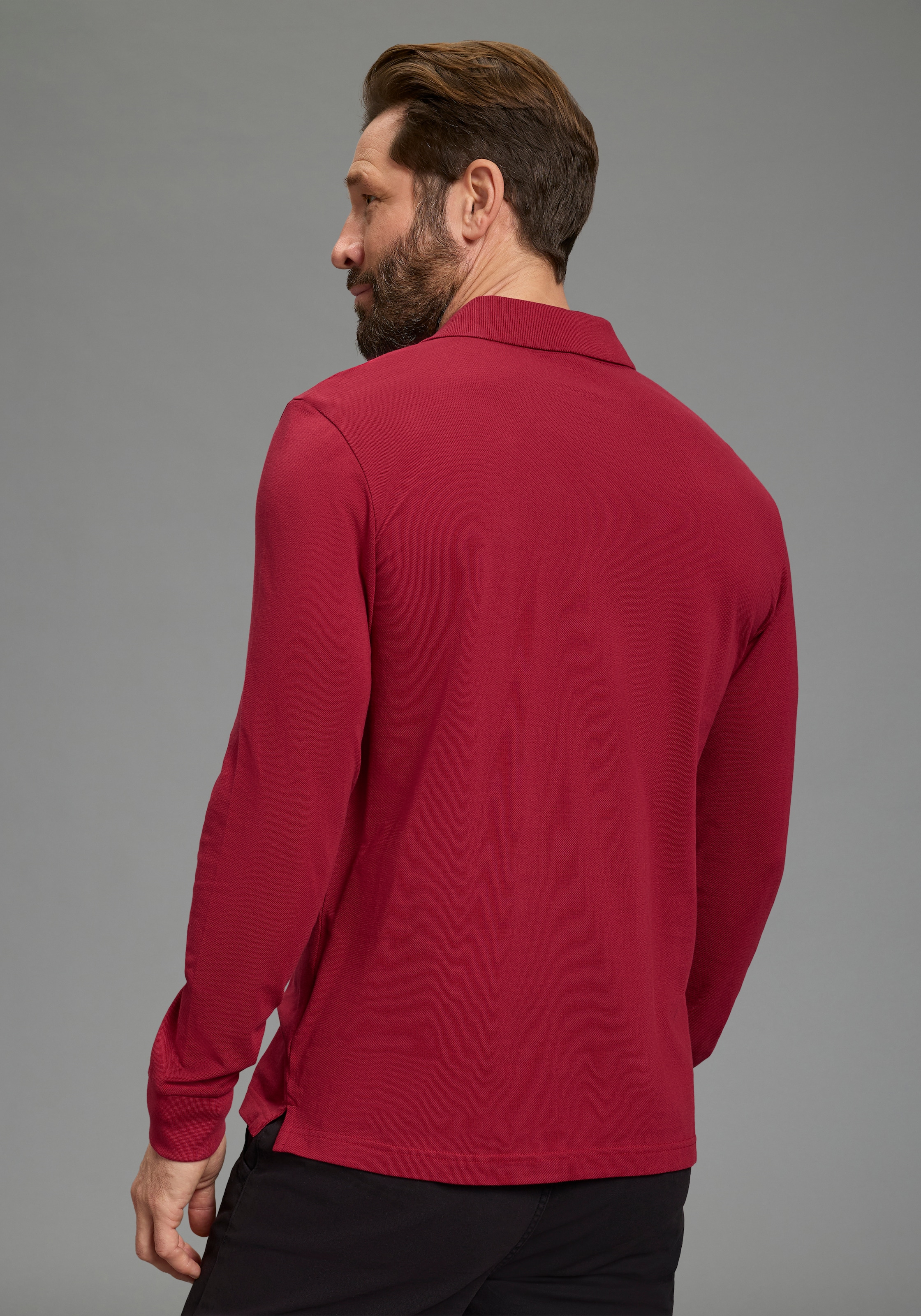 Man's World Langarm-Poloshirt »Neue Kollektion!« schmale Passform, Langarm, mit Reißverschlusstasche
