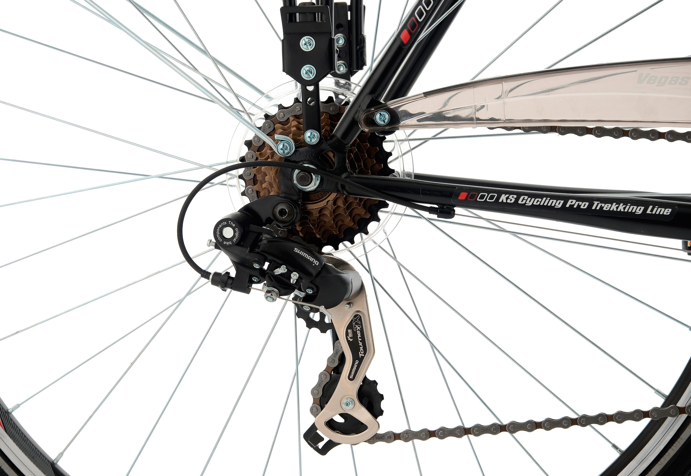 KS Cycling Trekkingrad »Vegas«, 21 Gang, Shimano, Tourney TX Schaltwerk, Kettenschaltung, für Herren, Kettenschaltung