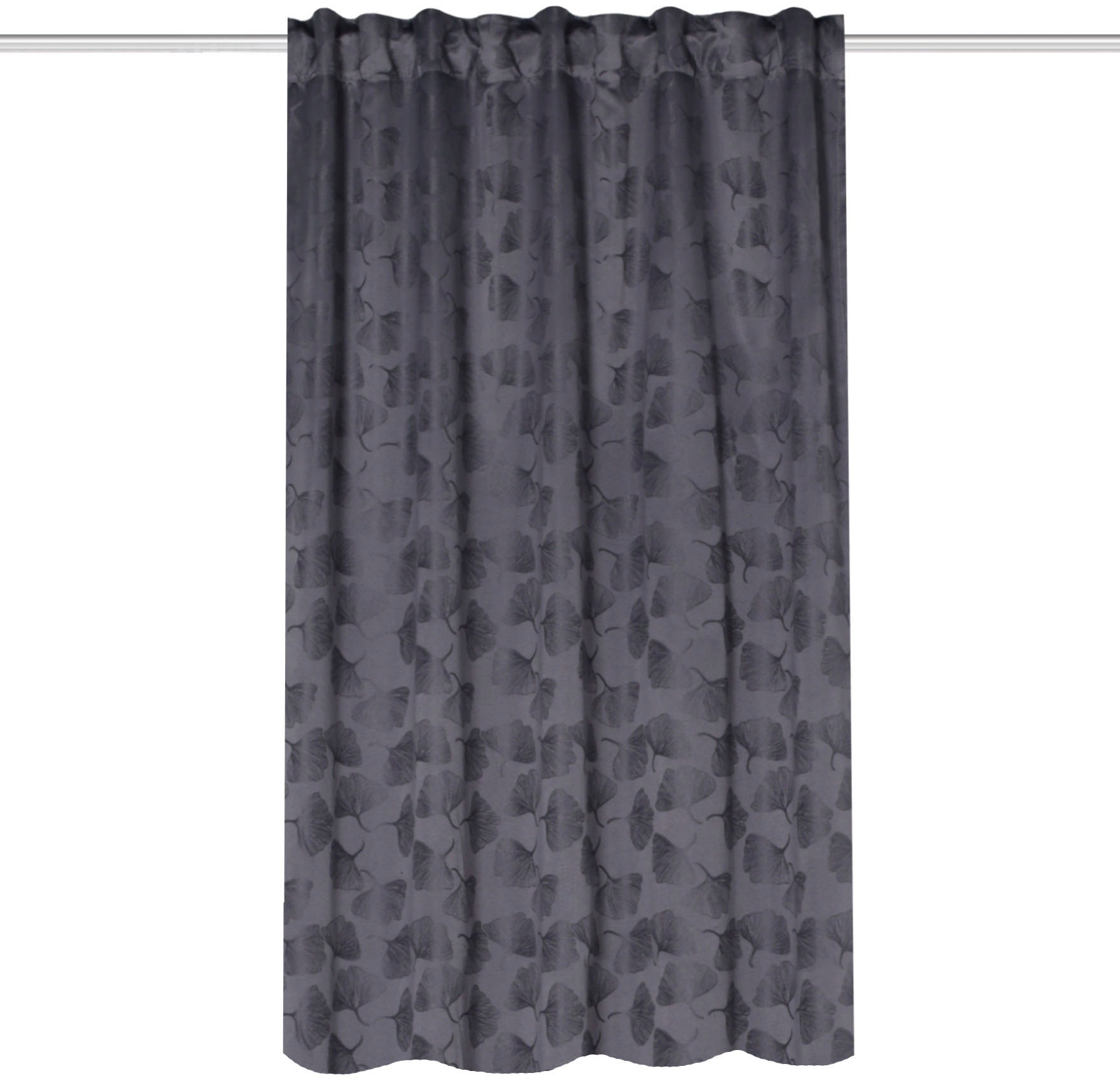 HOME WOHNIDEEN Vorhang »GINGKO« Multifunktionsband 1 Stk. tlg. Verdunkler, jacquardgemustertes Gingko-Blatt-Motiv, 100% verdunklend