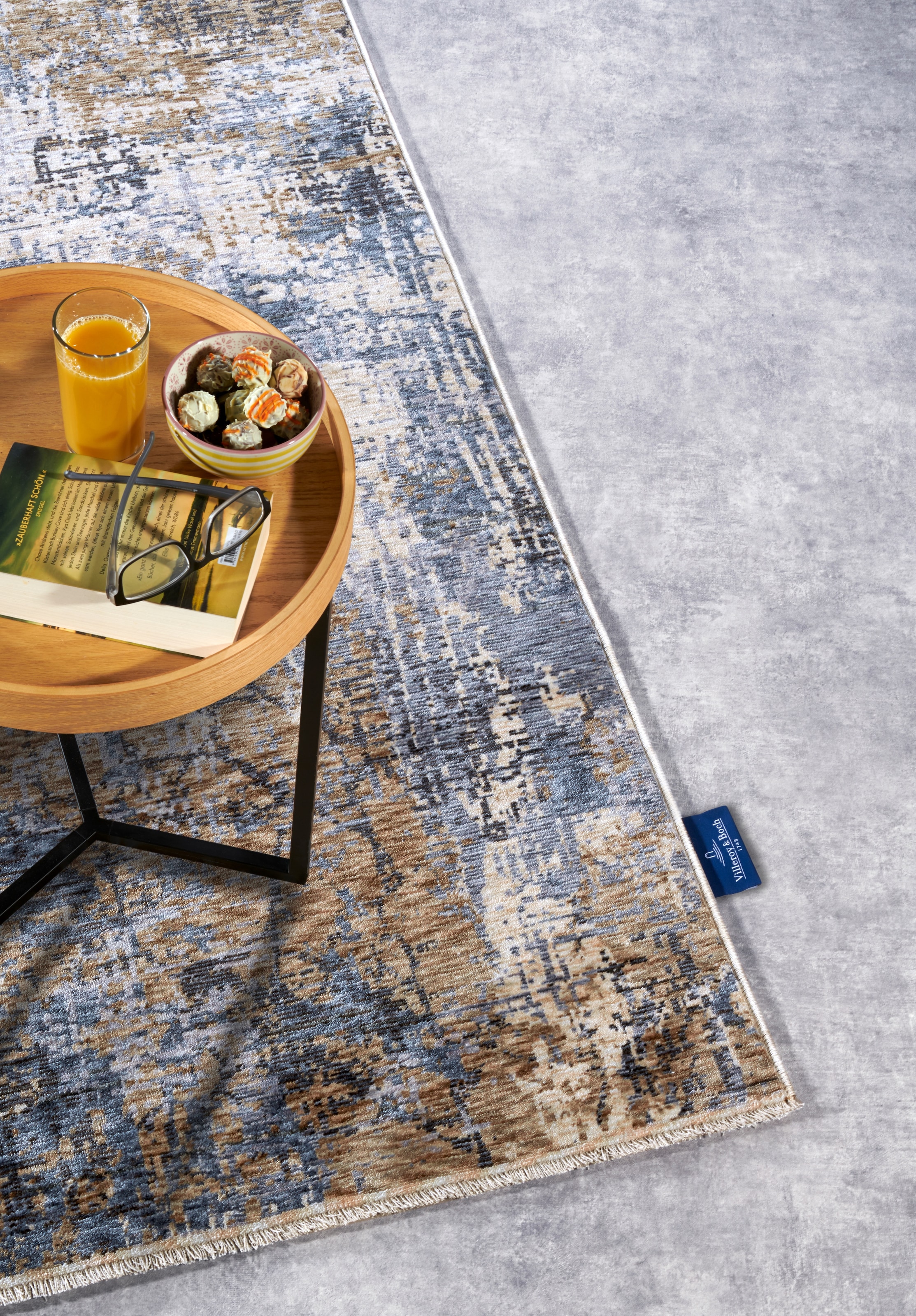 Villeroy & Boch Teppich »Joseph«, rechteckig, 7 mm Höhe, Vintage, Fransen, Wohnzimmer, Schlafzimmer, Modern, Kurzflor, Flur