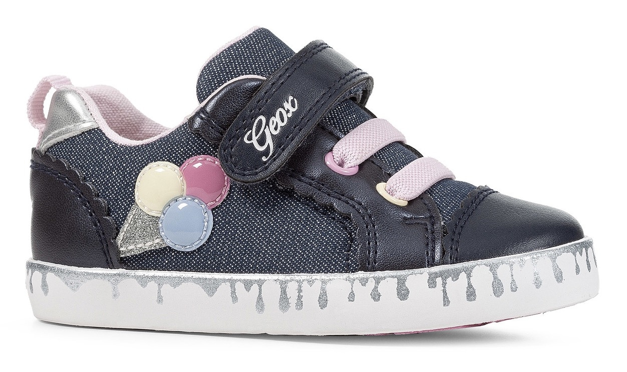 Geox Sneaker »B KILWI GIRL«, mit Eistüte auf der Seite, Freizeitschuh, Halbschuh, Schnürschuh