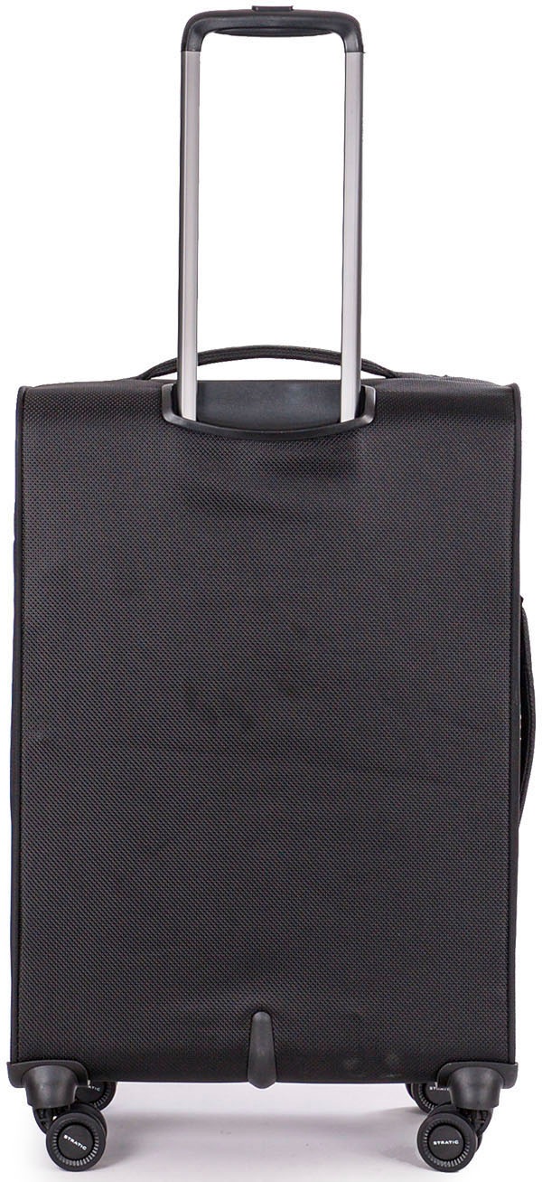 Stratic Weichgepäck-Trolley »Mix M, black«, 4 Rollen, Reisekoffer Reisegepäck Aufgabegepäck TSA-Zahlenschloss