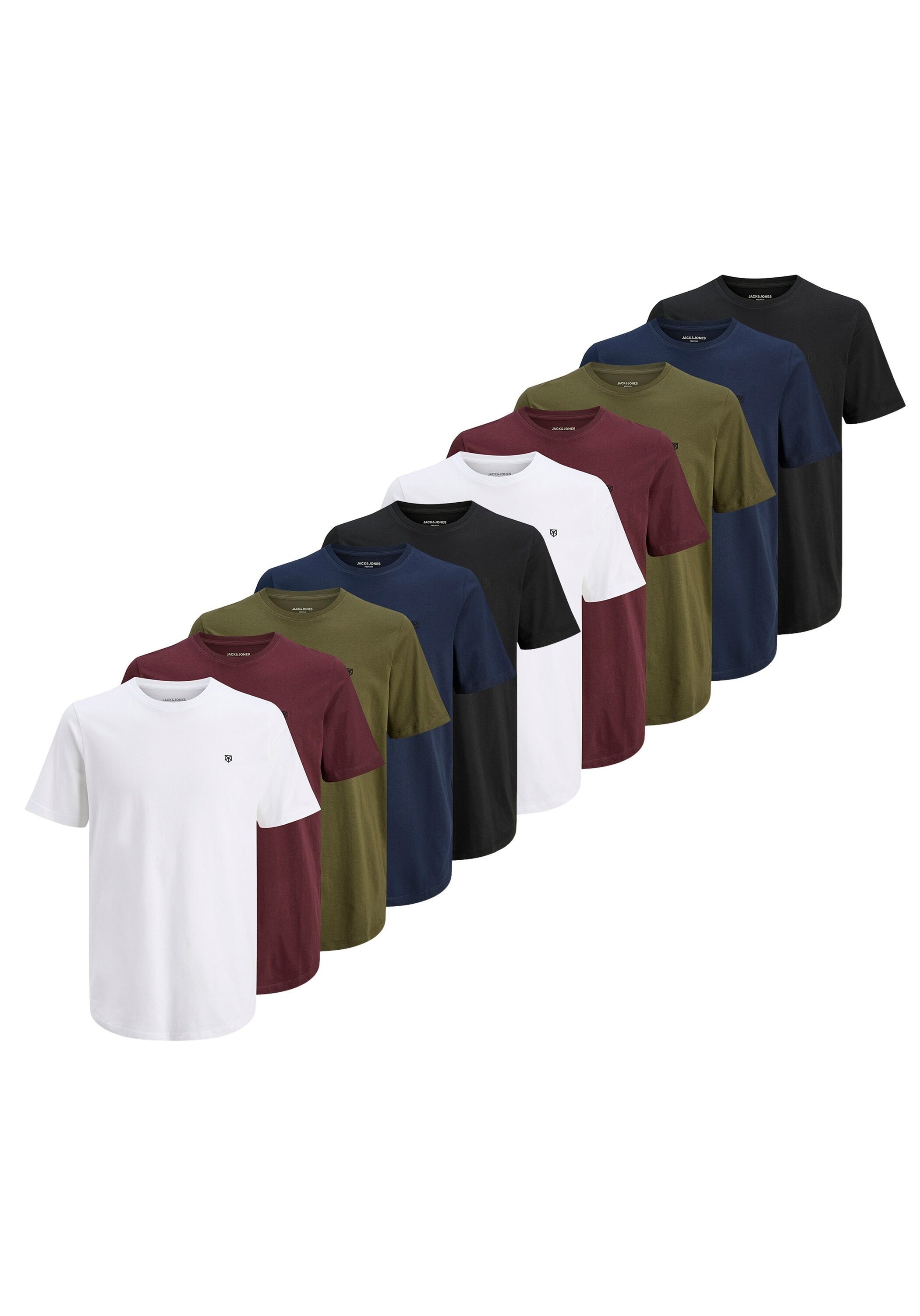 Jack & Jones T-Shirt »T-Shirt JPRBLABRODY TEE CREW NECK 10PK 10er Pack« 10