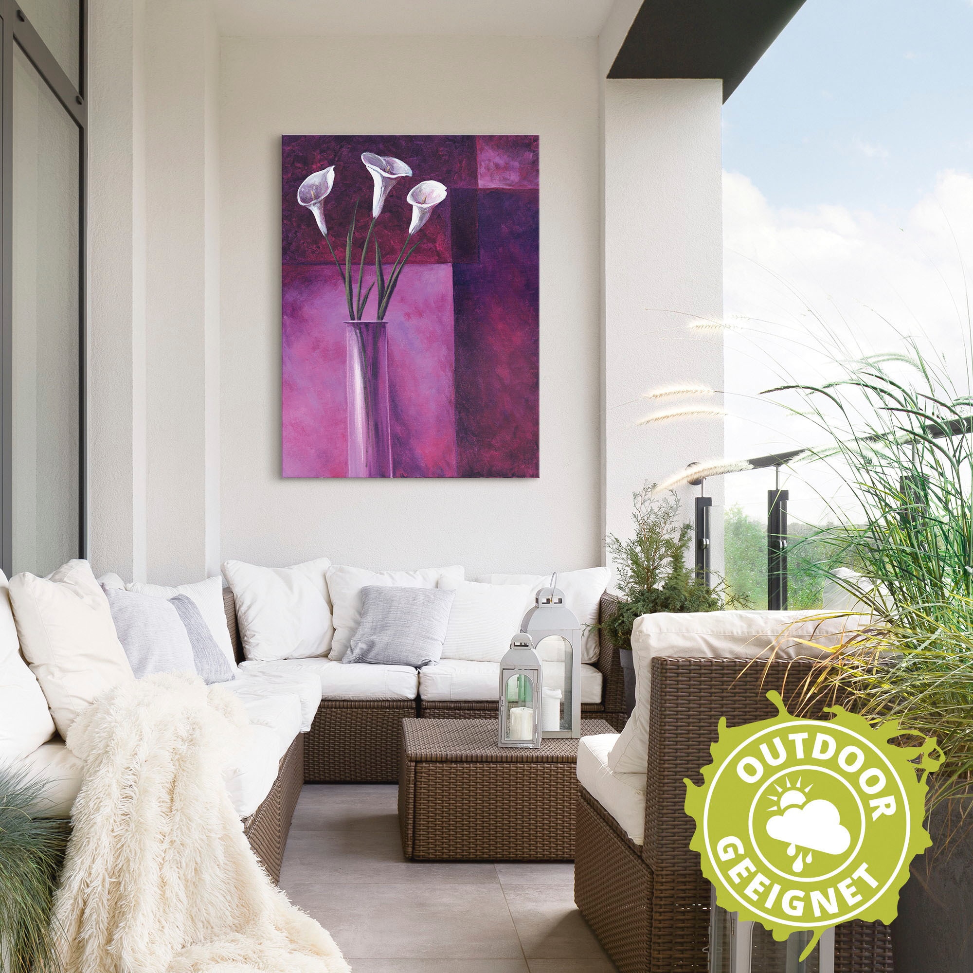 Artland Wandbild »Callas Lila«, Blumen, (1 St.), als Alubild, Outdoorbild, Leinwandbild in verschied. Größen