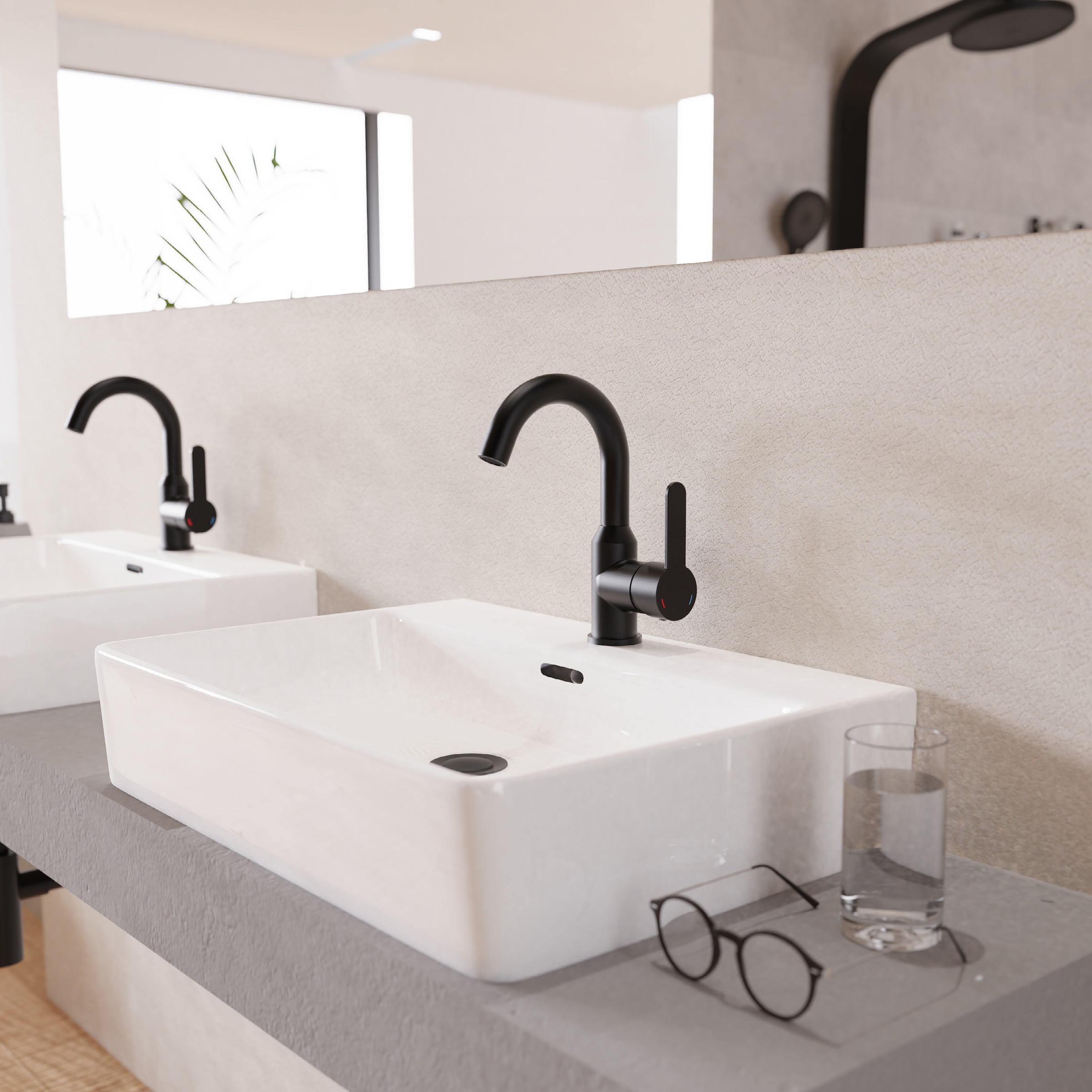 welltime Waschtischarmatur »Adria« inkl. Pop-Up Ablaufventil,  Eco-Click-Funktion, inklusive Pop-Up Ablaufventil