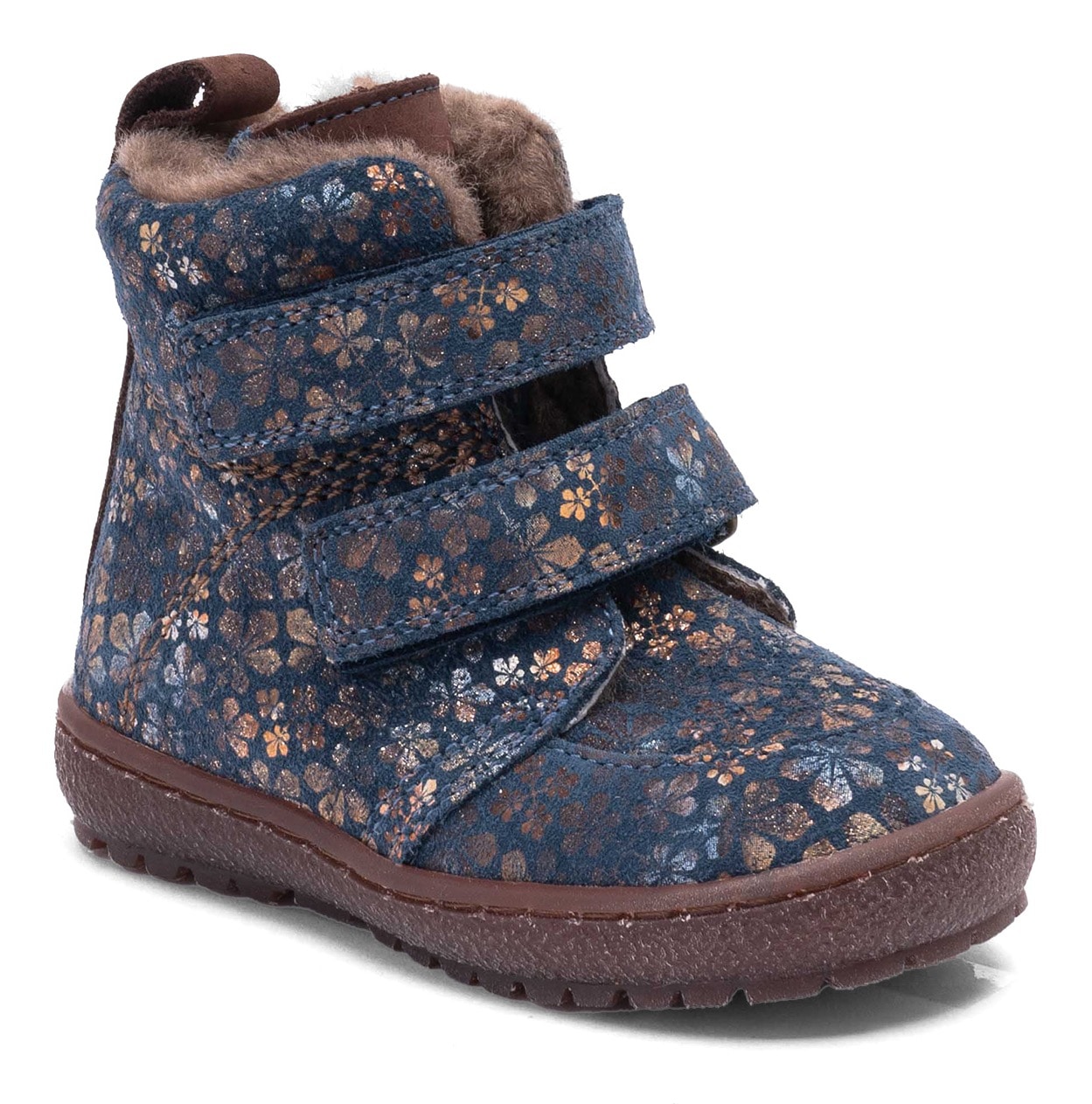 Bisgaard Mädchen Lauflernschuh »storm lamb« Babyschuh mit Lammfell in blau, Größe 26