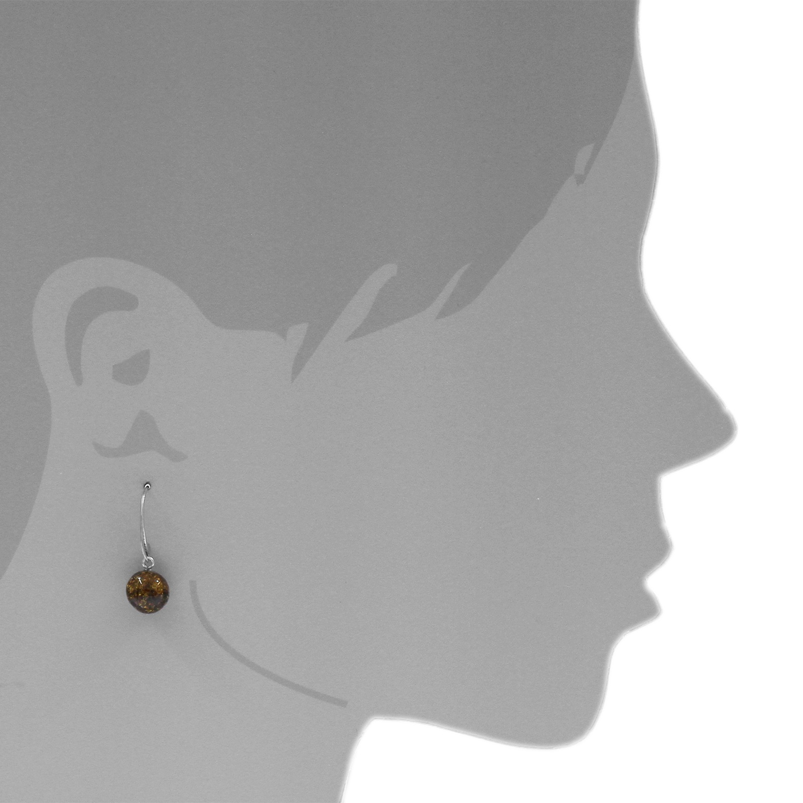 OSTSEE-SCHMUCK Paar Ohrhänger »- Klassisch 9 mm - Silber 925/000 - Bernstein«