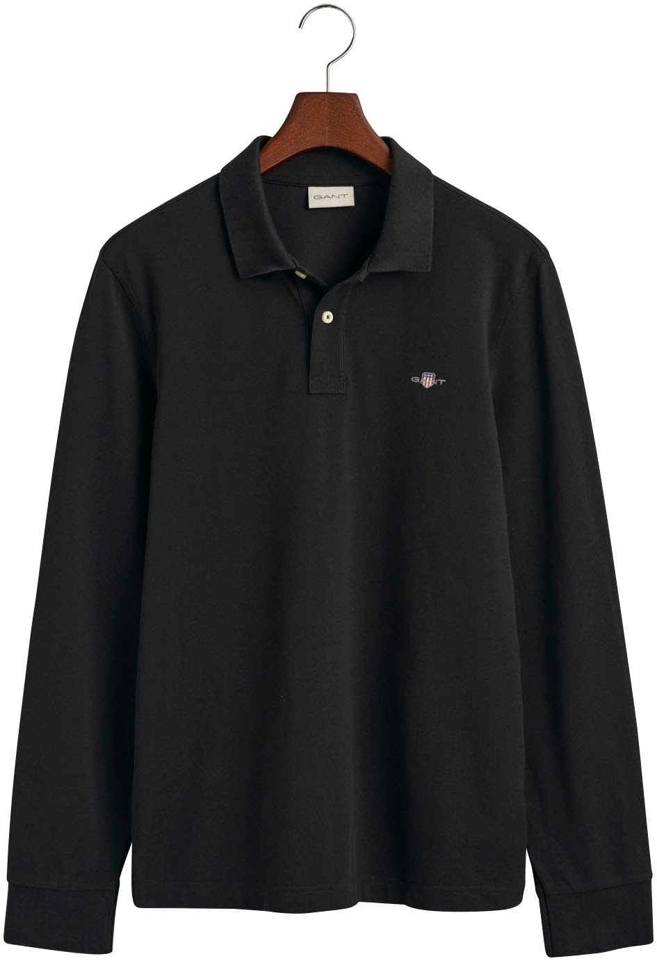 Gant Poloshirt »REG SHIELD LS PIQUE RUGGER«, mit Logotickerei auf der Brust