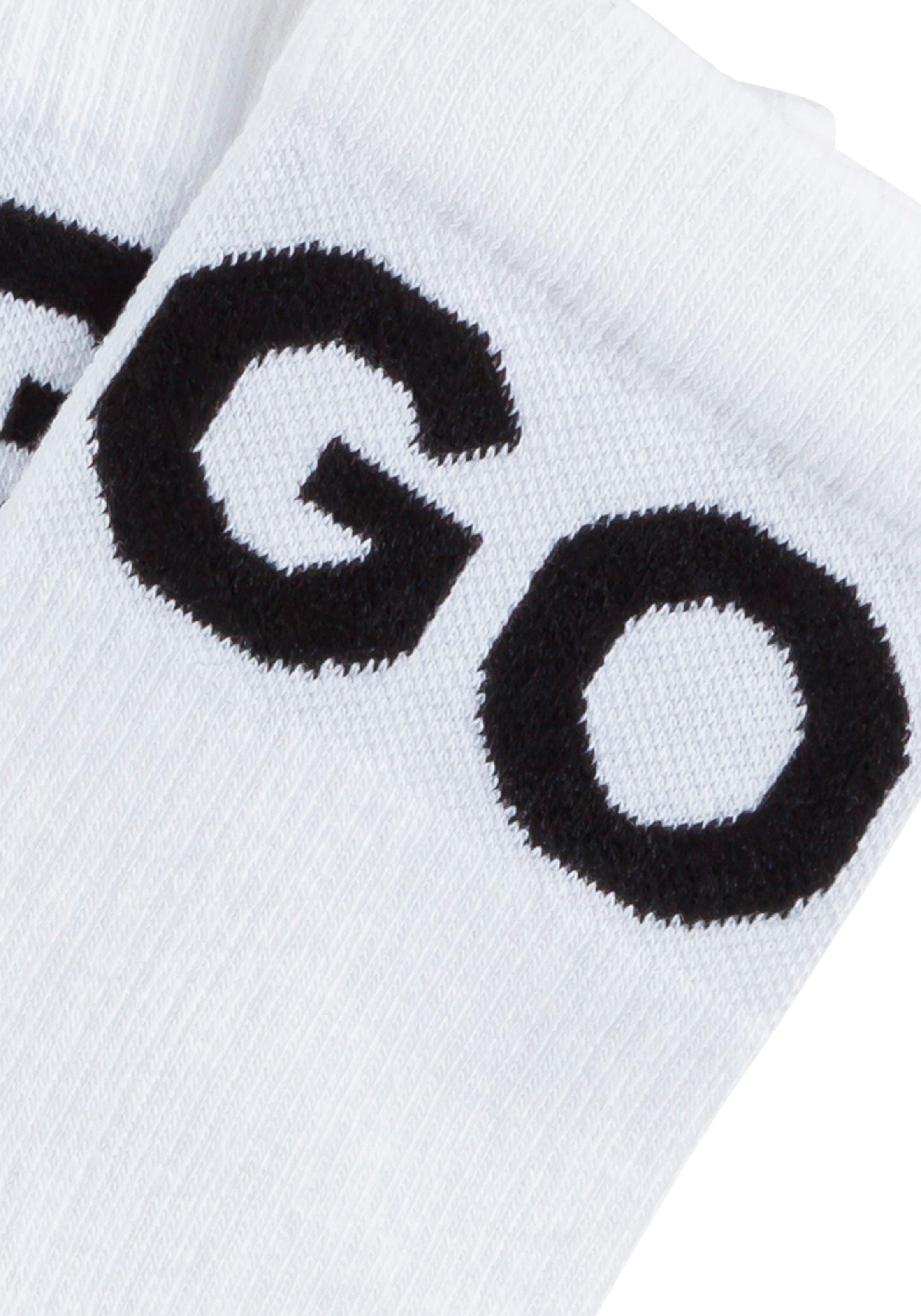 HUGO Underwear Freizeitsocken »3P QS ICONIC CC 1«, (Packung, 3 Paar, 3er), mit HUGO Logostickerei in Kontrastfarbe
