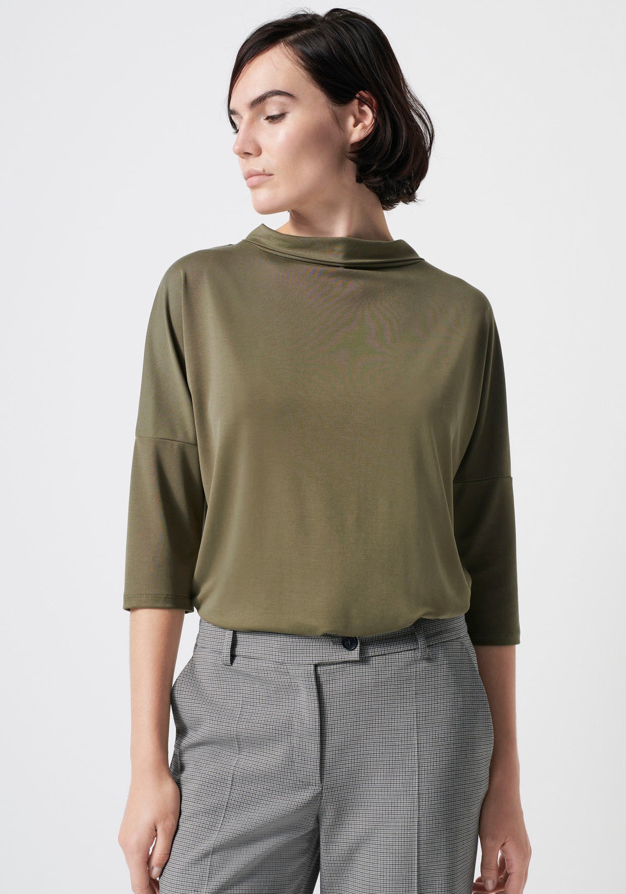 someday Langarmshirt »Kealah«, mit softem Stehkragen