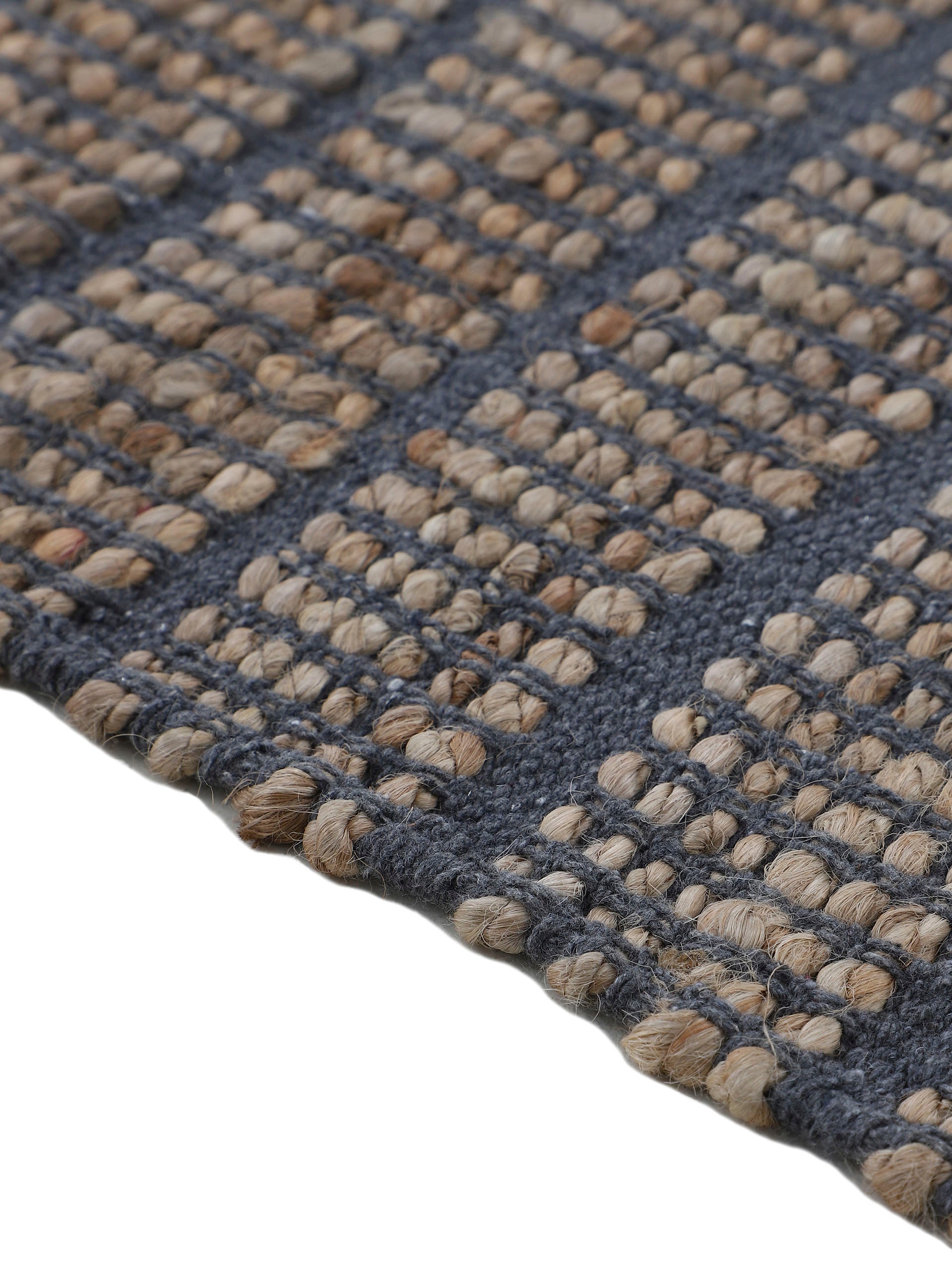 carpetfine Teppich »Lara, auch als Läufer«, rechteckig, 6 mm Höhe, handgearbeitet, Wendeteppich aus 70% Jute/Baumwolle, Wohnzimmer